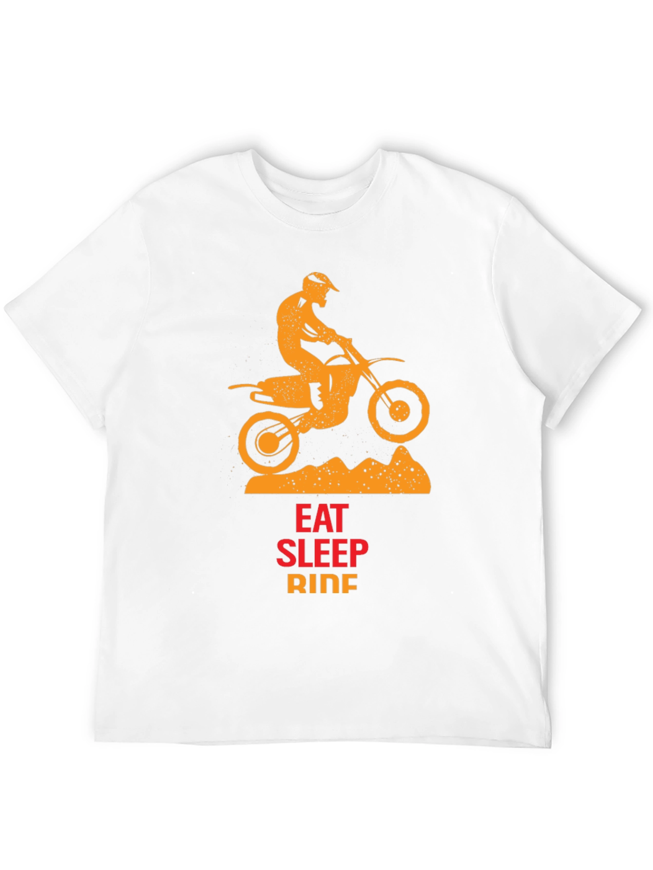 Black Eat Sleep Ride T-Shirt - Motocross Design view 12
