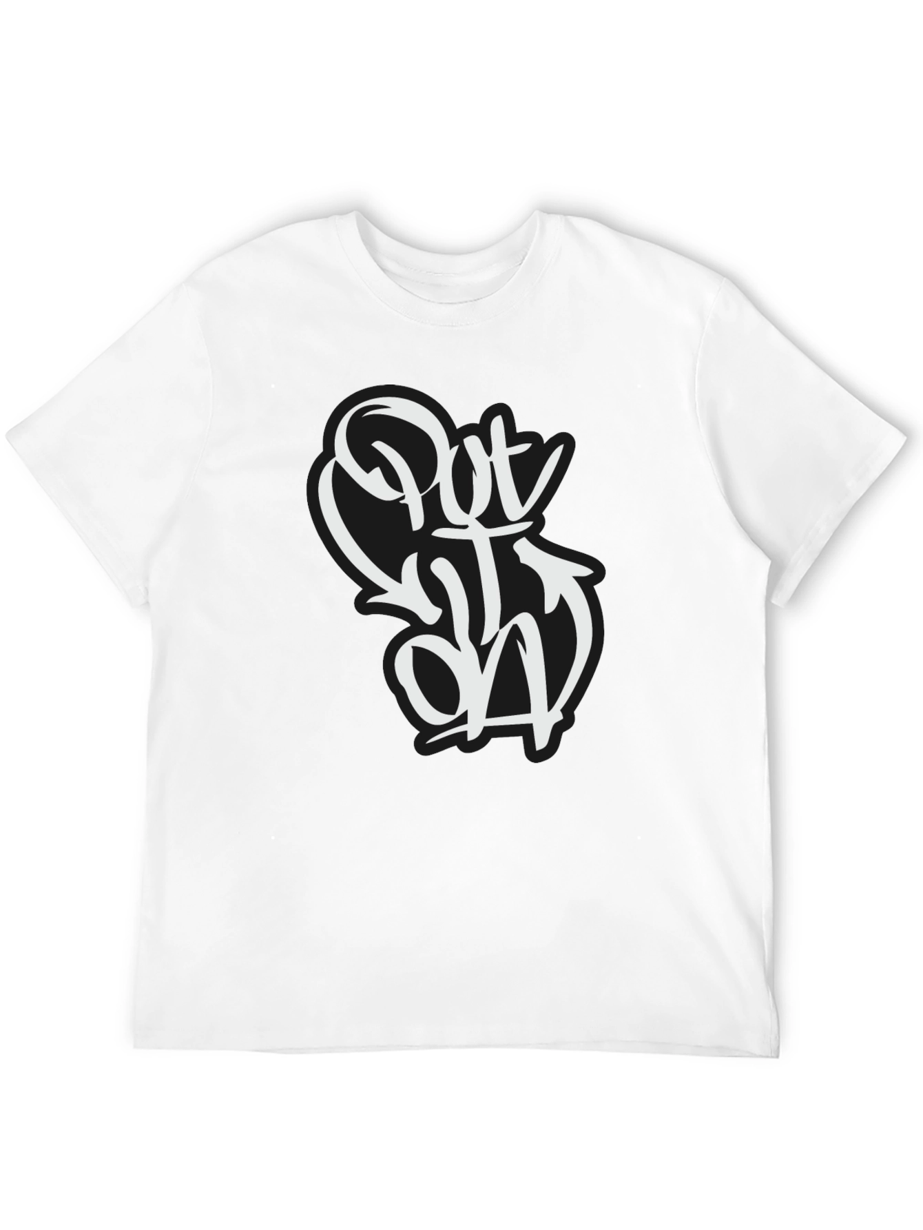 Black Put It On Black Graphic Tee - Urban Style view 12