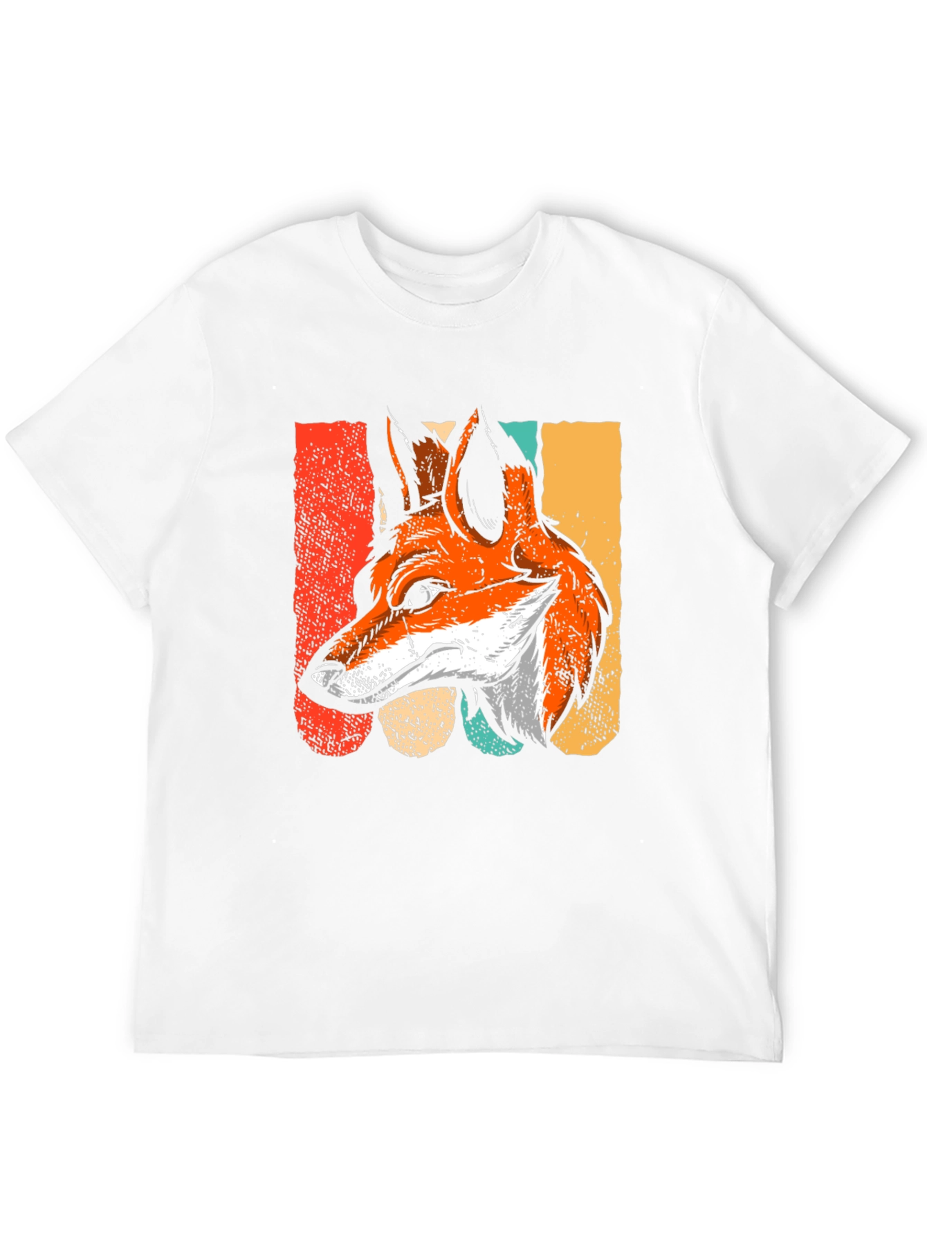 Black Retro Fox Graphic Tee - Cool Animal Design view 12