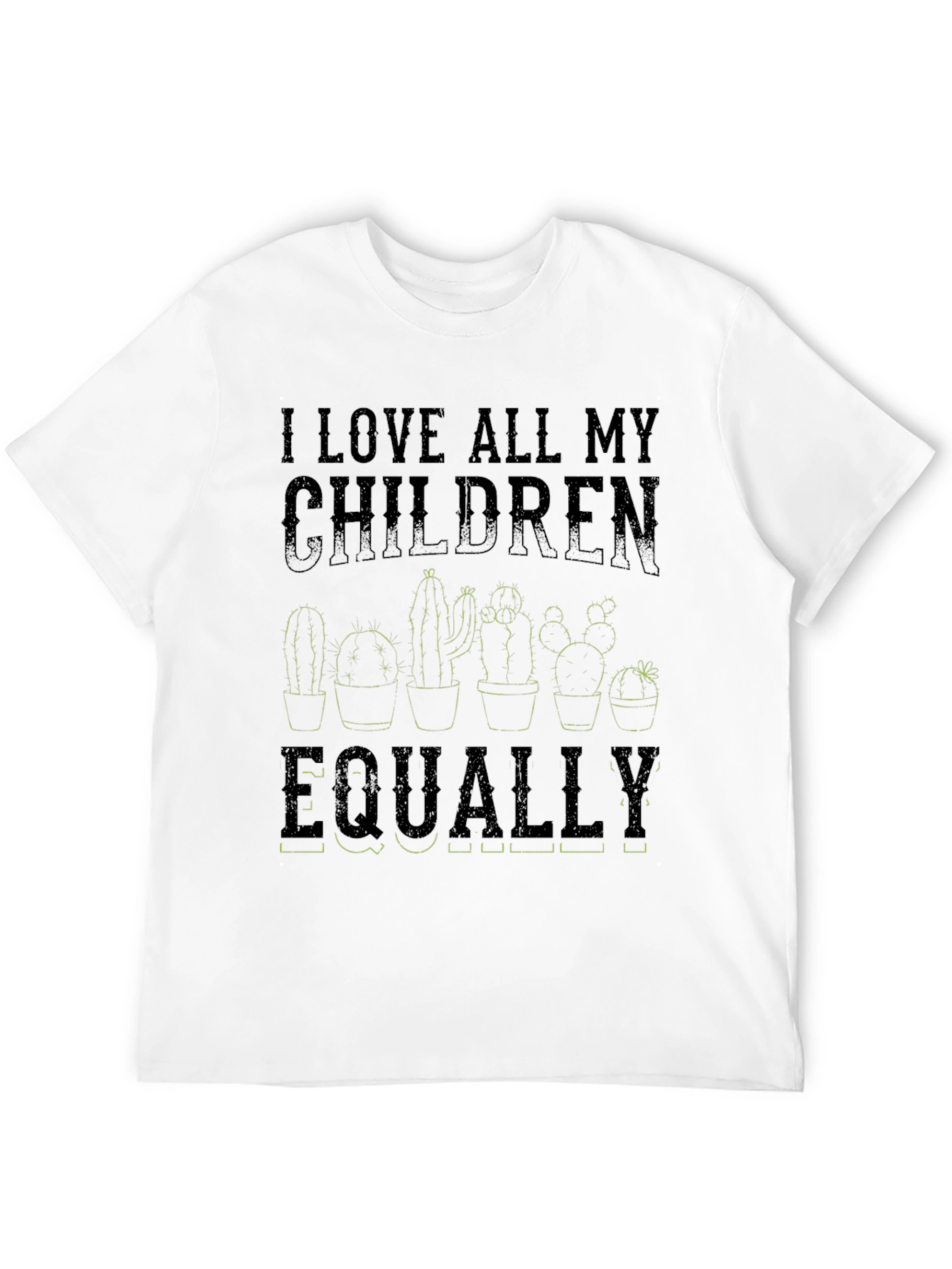 Black I Love All My Children Equally Cactus Graphic Tee view 12