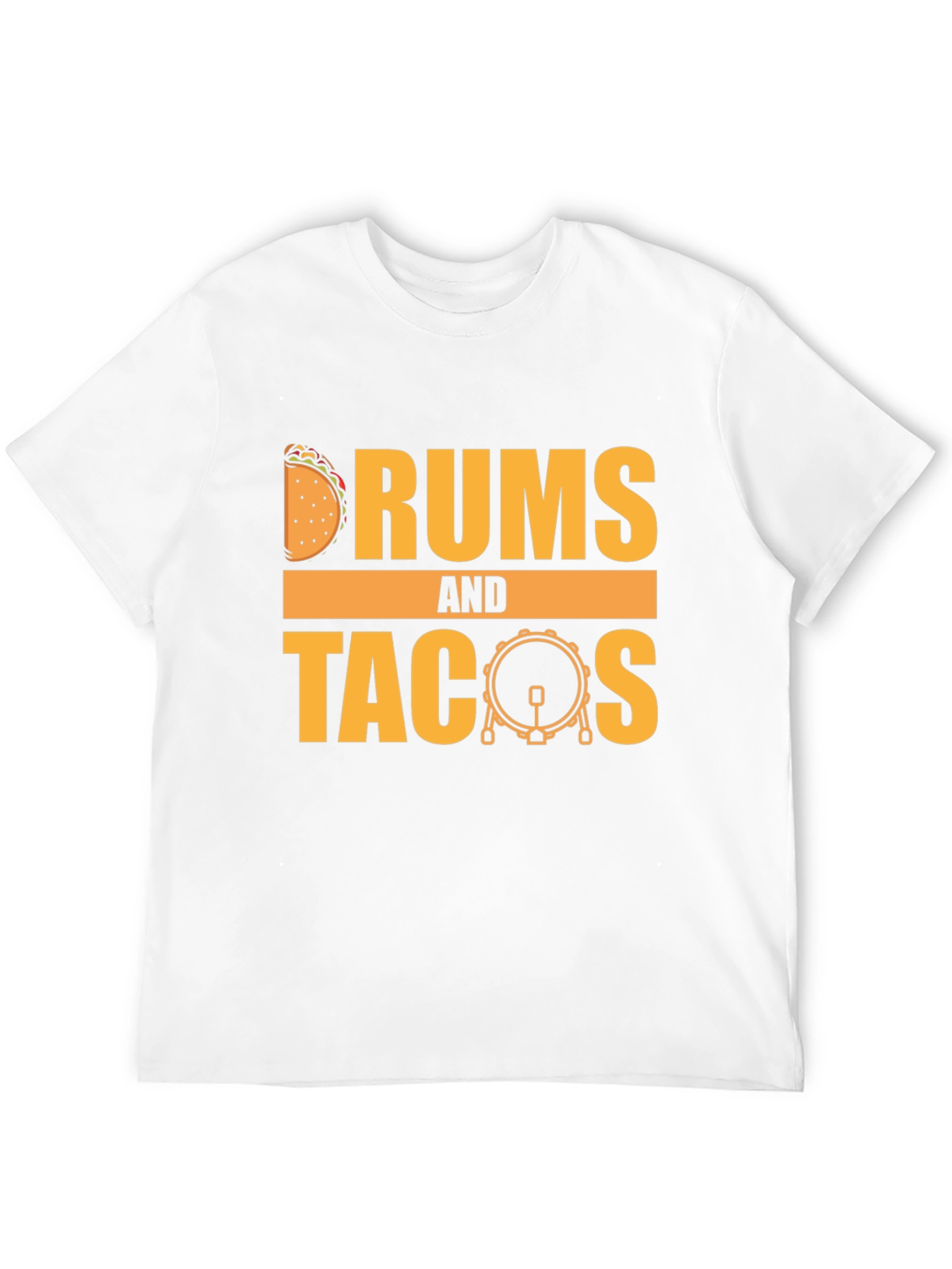 Black Drums and Tacos Graphic T-Shirt - Foodie Musician Tee view 12