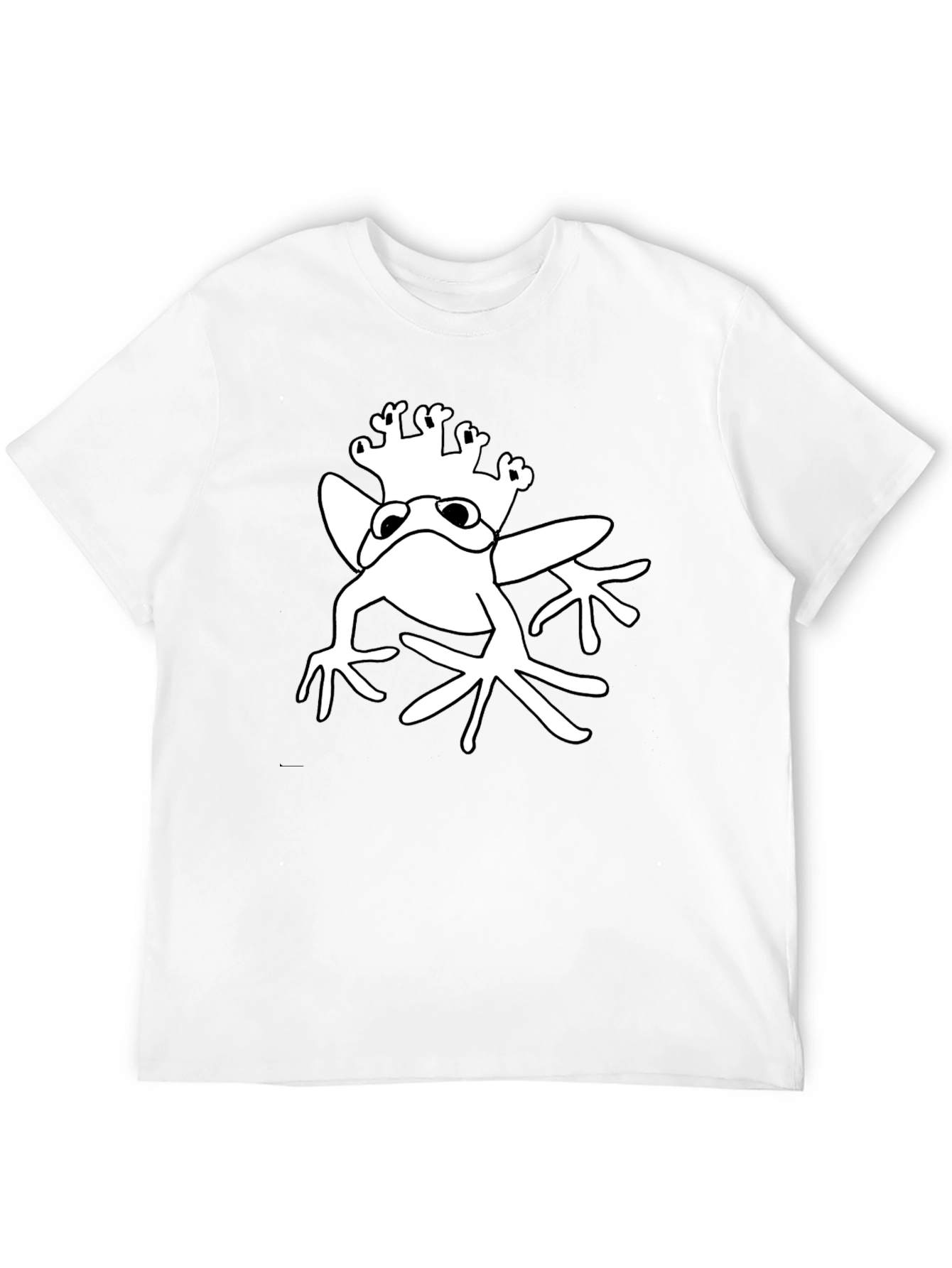 Black Frog Prince Graphic Tee - Black Cotton T-Shirt view 12