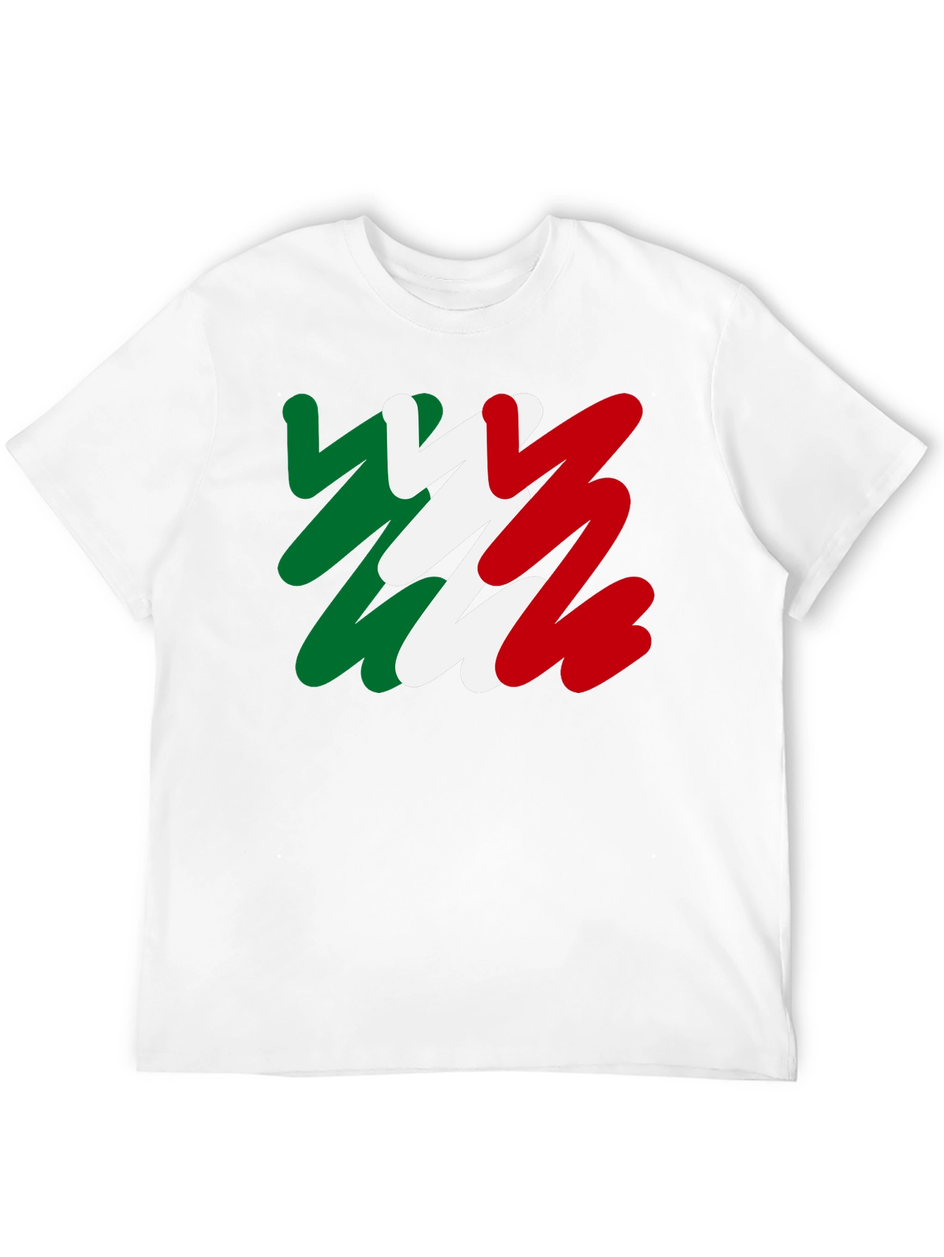 Black Italian Flag T-Shirt - Black Cotton Tee view 12