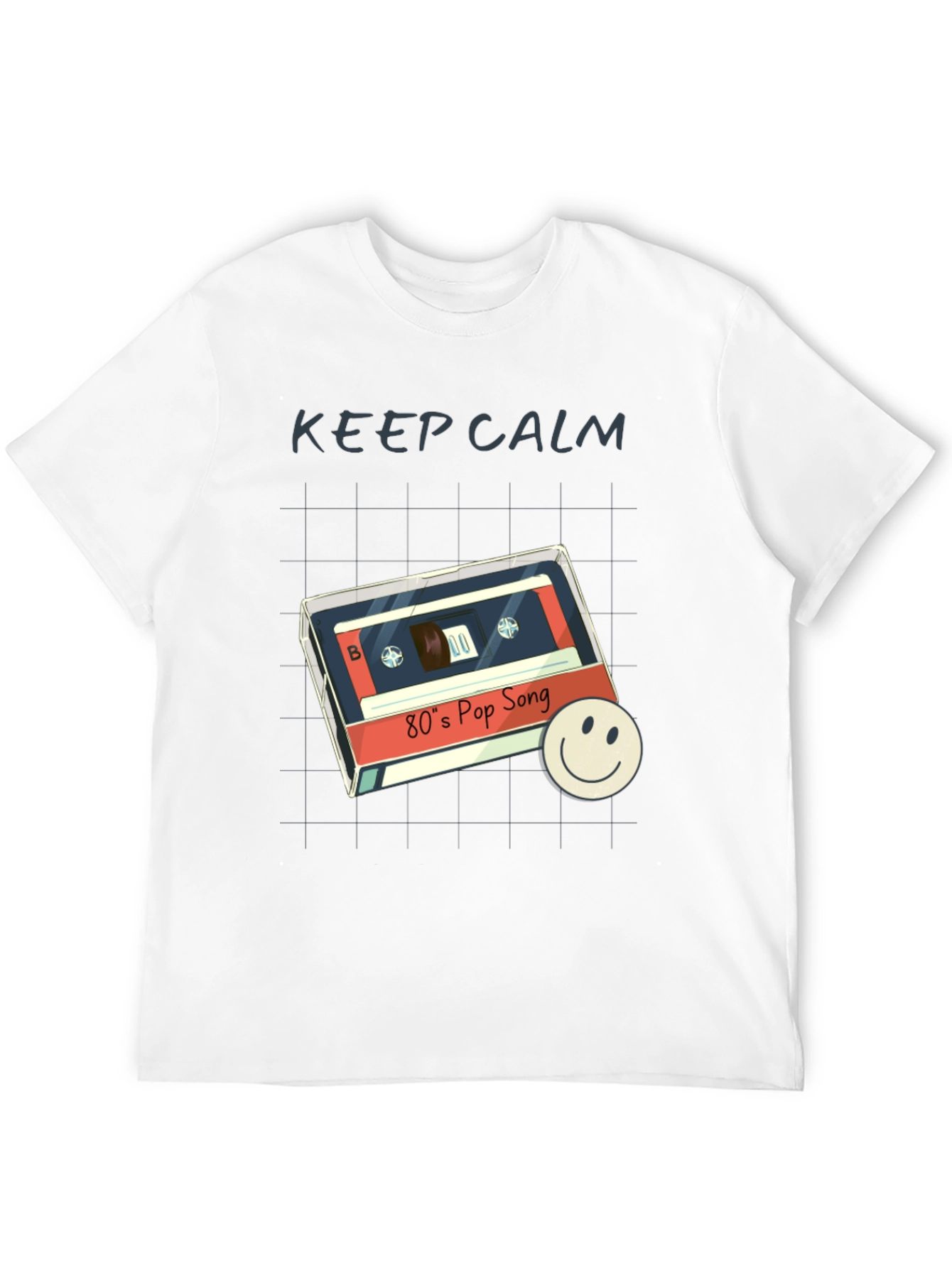 Black Retro 80's Pop Song T-Shirt - Keep Calm Style view 12