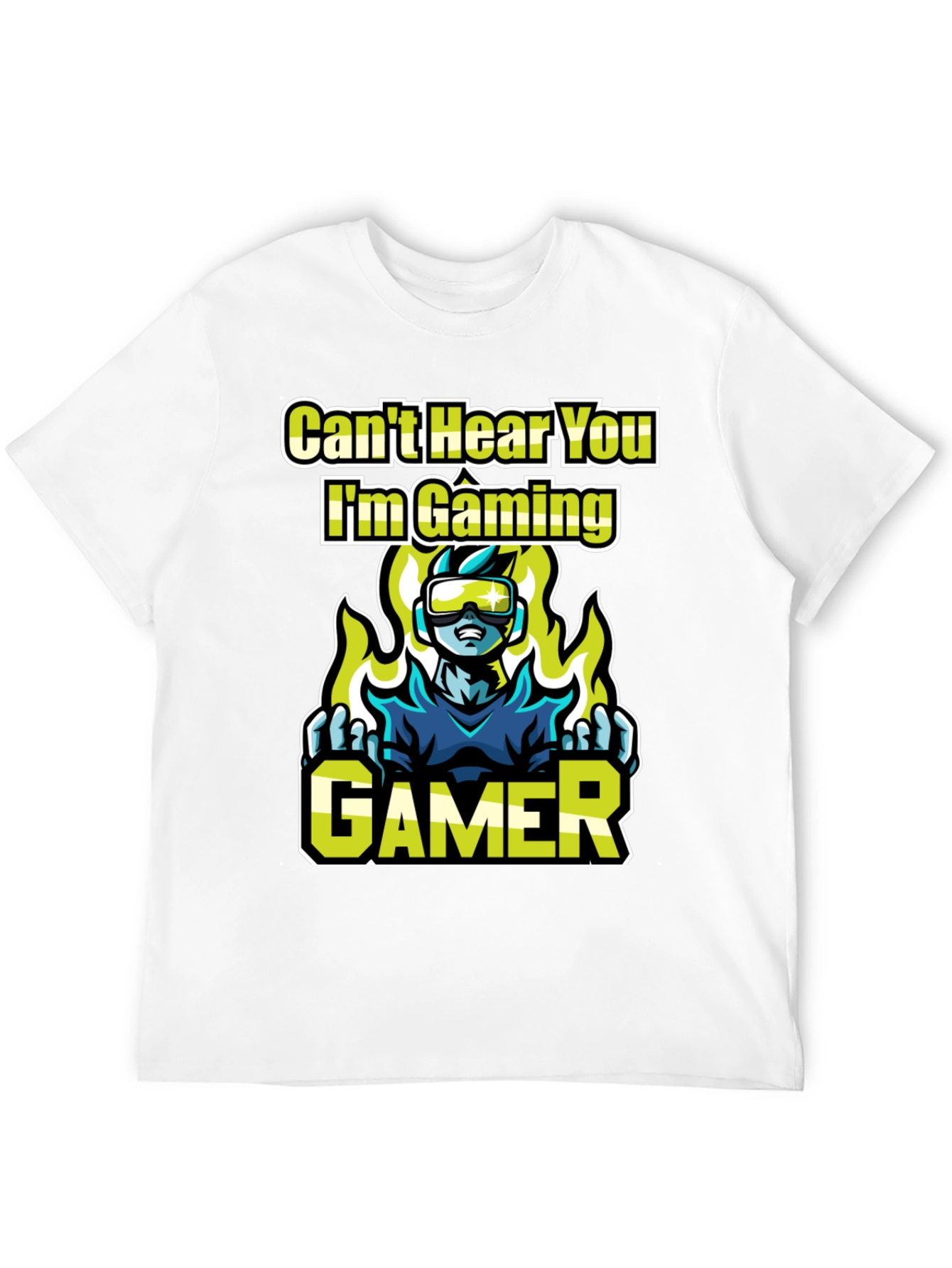 Black Can't Hear You, I'm Gaming! Graphic Tee view 12