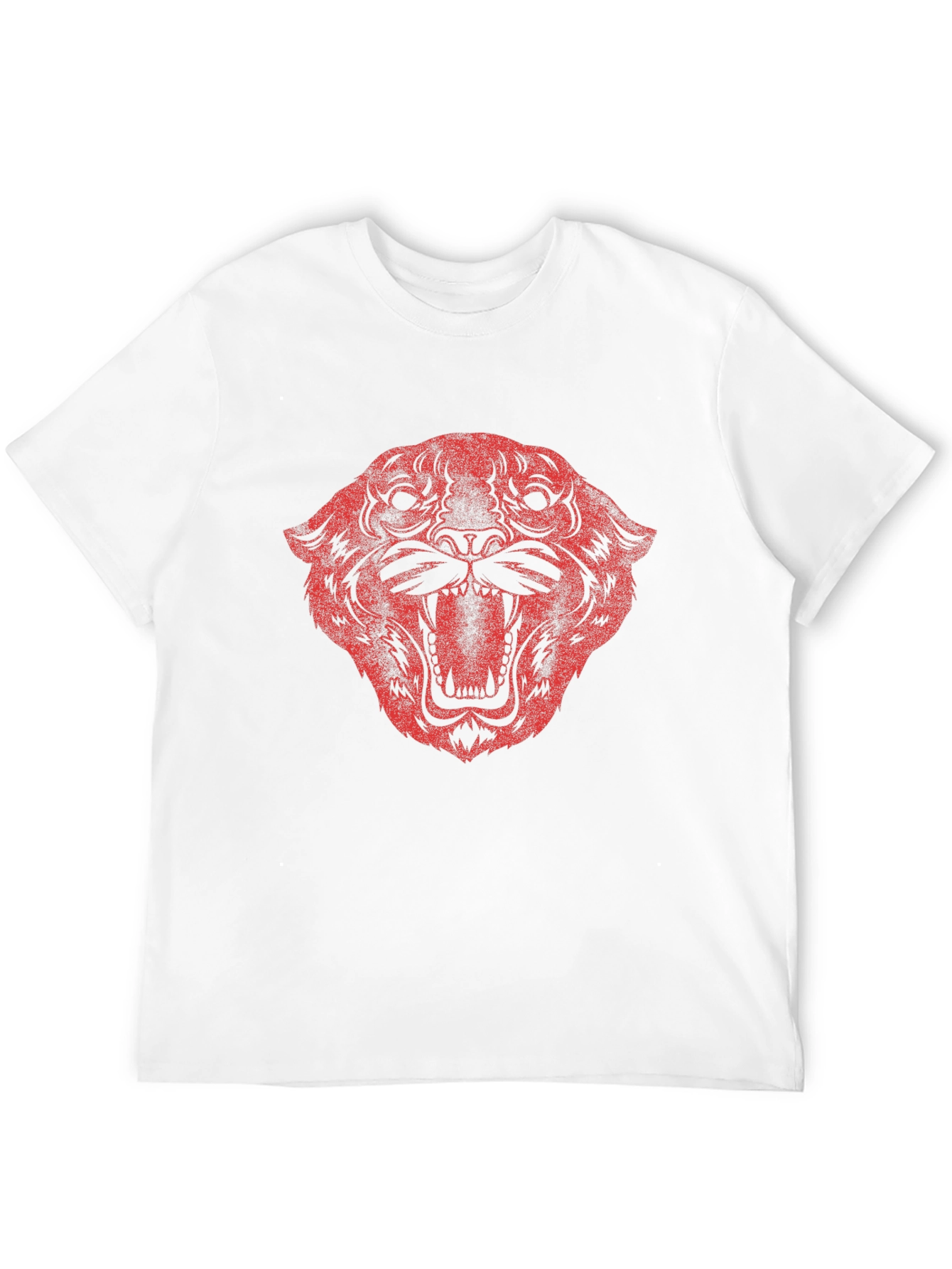 Black Red Tiger Graphic Print Black T-Shirt view 12