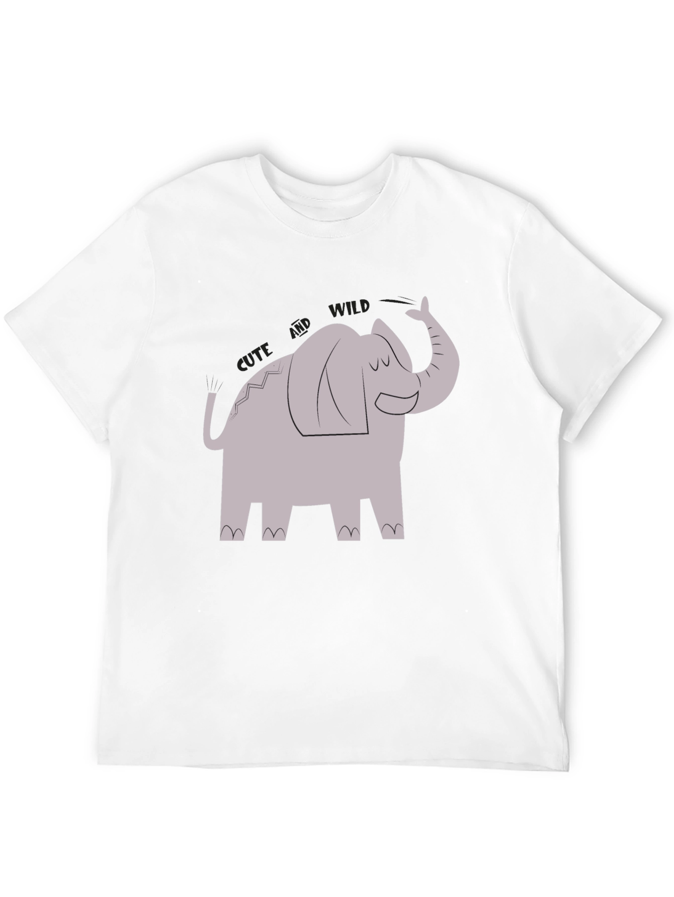 Black Cute and Wild Elephant Graphic Tee view 12