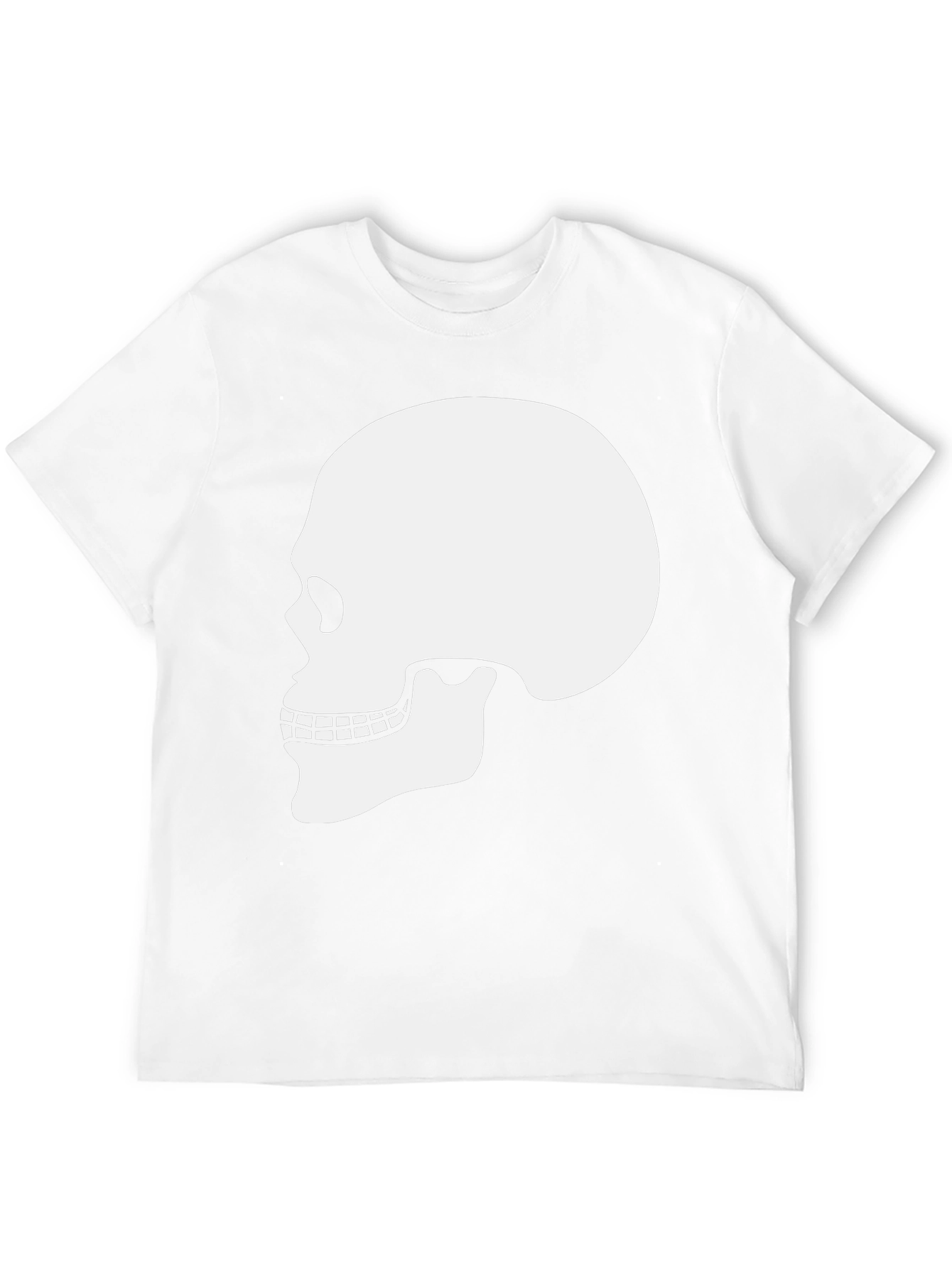 Black Skull Graphic Tee - Black Cotton T-Shirt view 12