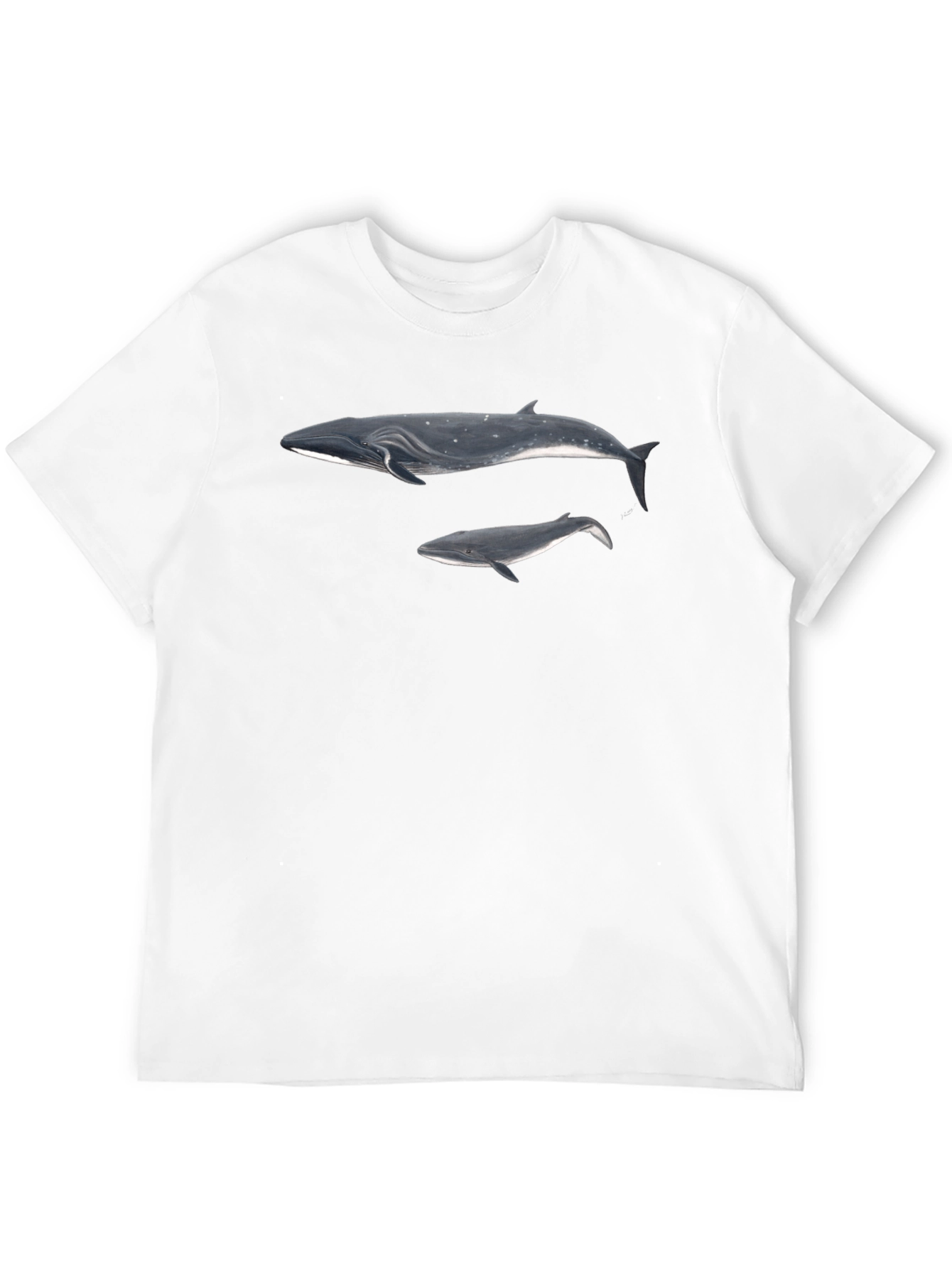 Black Whale Graphic Black T-Shirt for Men view 12