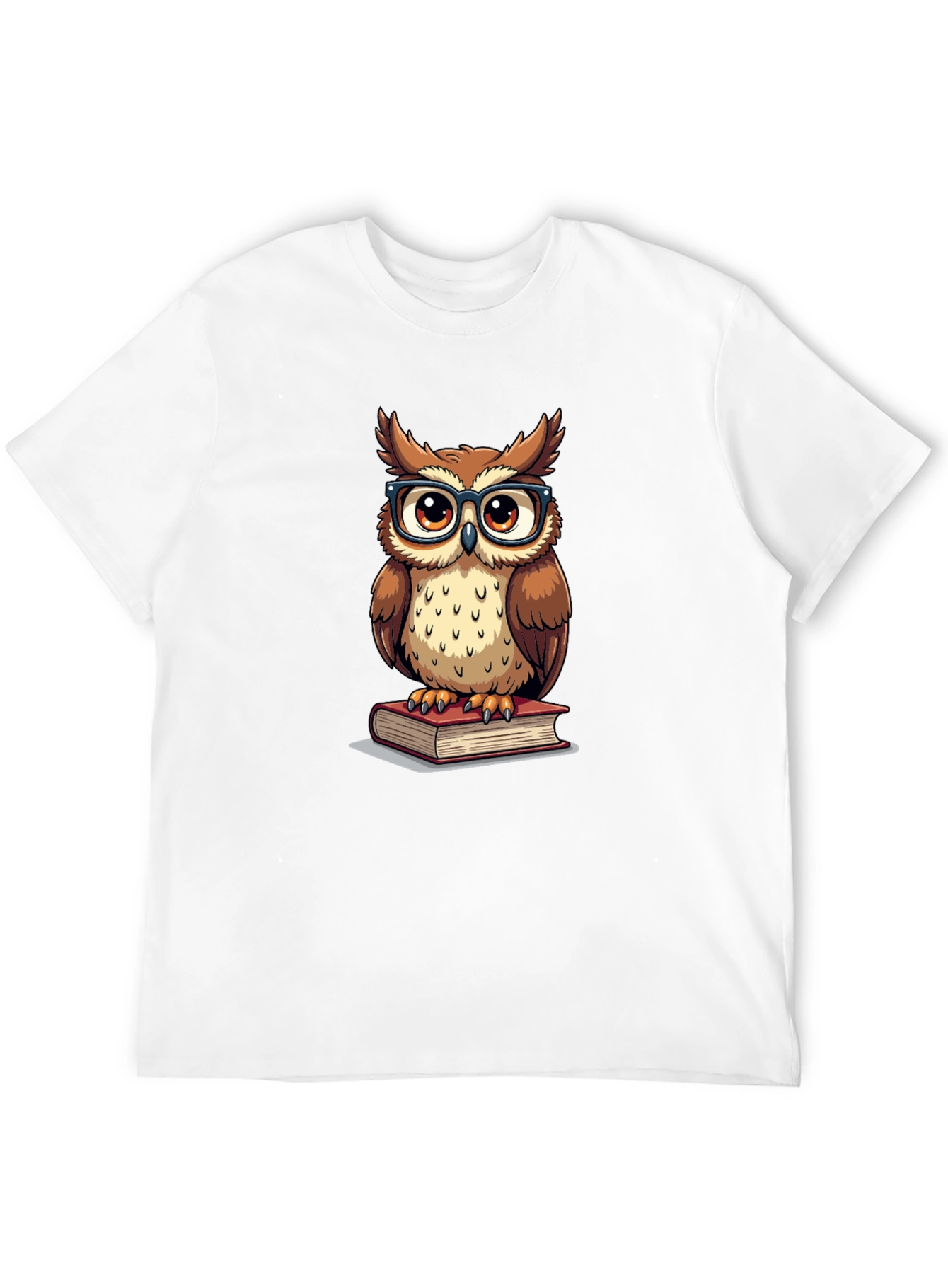 Black Owl Reading Book Graphic T-Shirt view 12