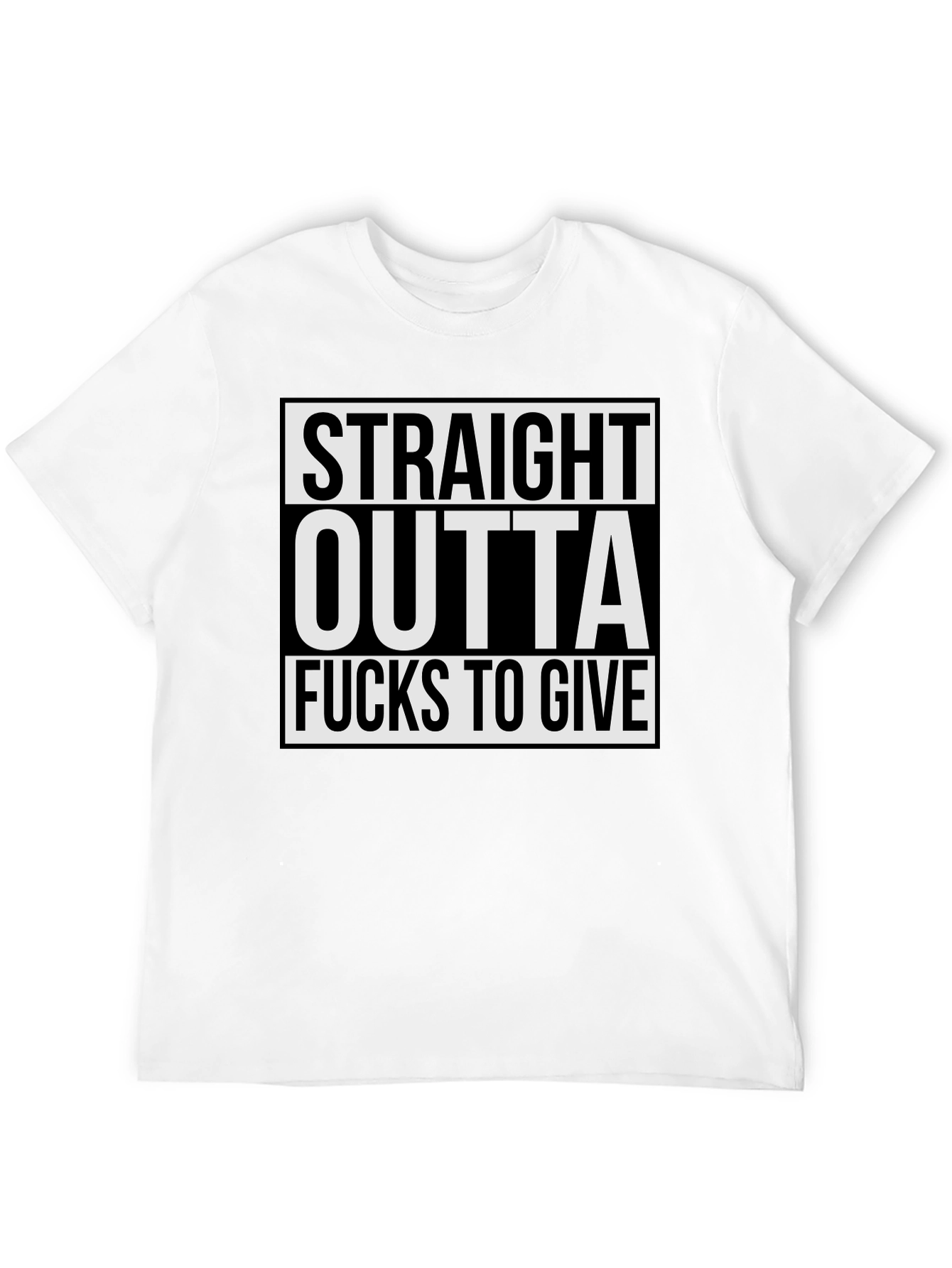 Black Straight Outta Fucks to Give Graphic Tee view 12