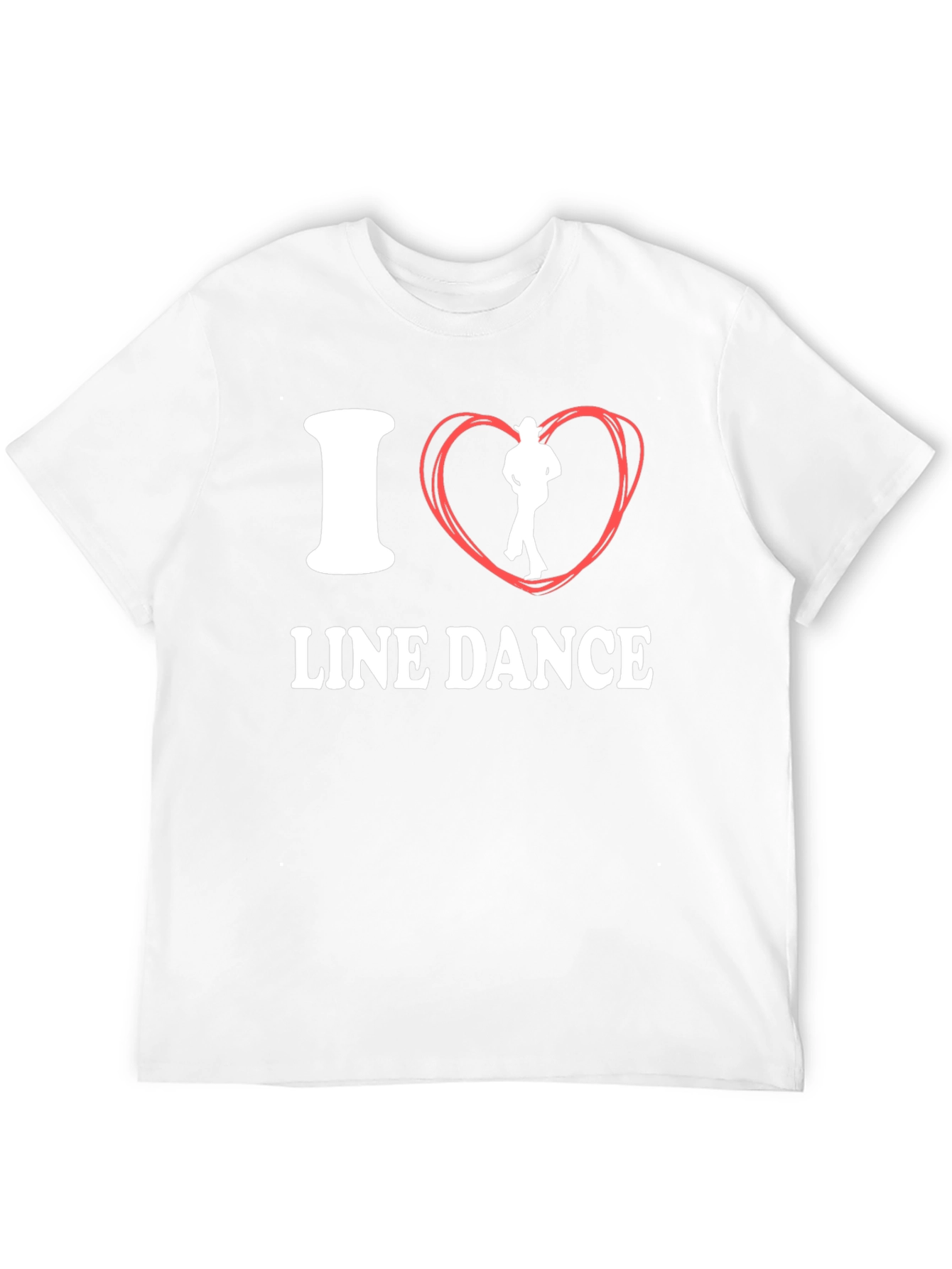 I Love Line Dance Graphic Tee - Cotton Comfort - 12