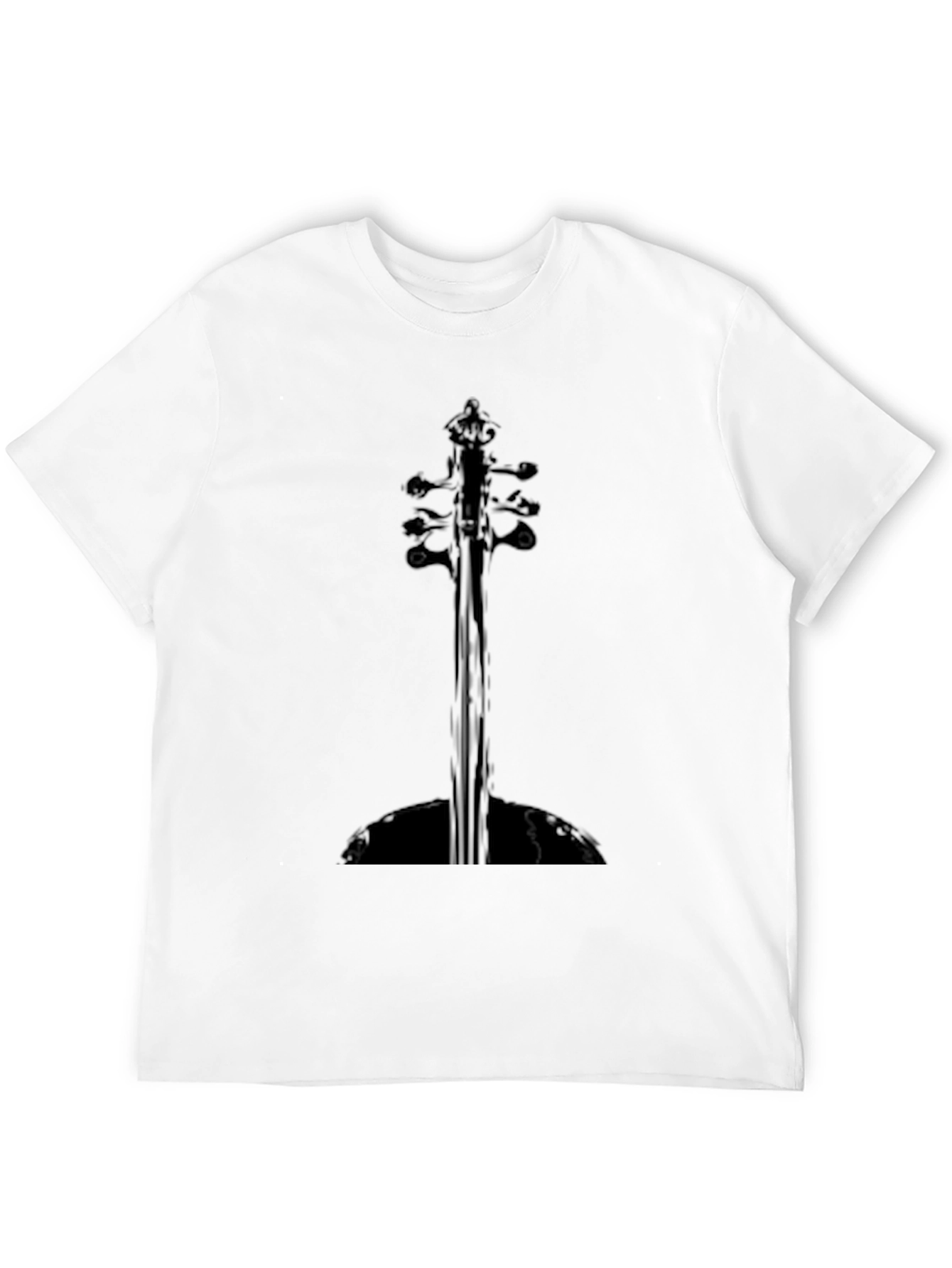 Black Unique Guitar Silhouette Black T-Shirt view 12