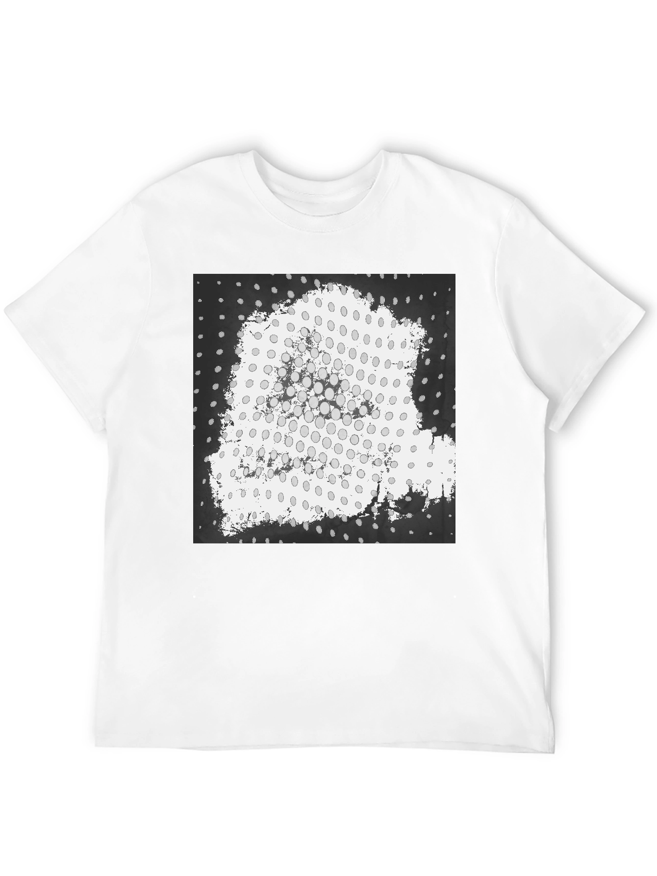 Black Abstract Graphic Print Black Cotton Casual T-Shirt view 12