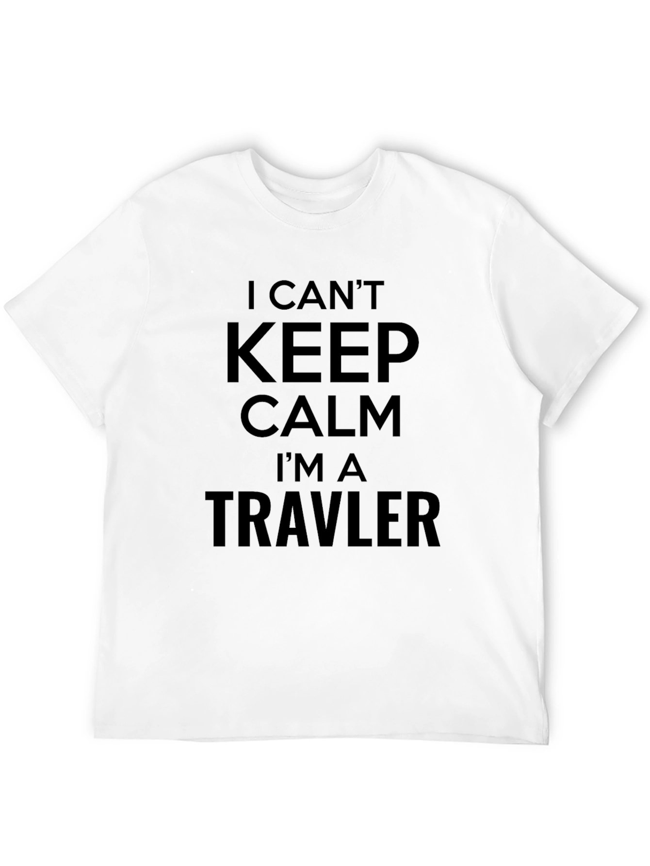 Black Funny Traveler T-Shirt - Keep Calm Adventure Tee view 12