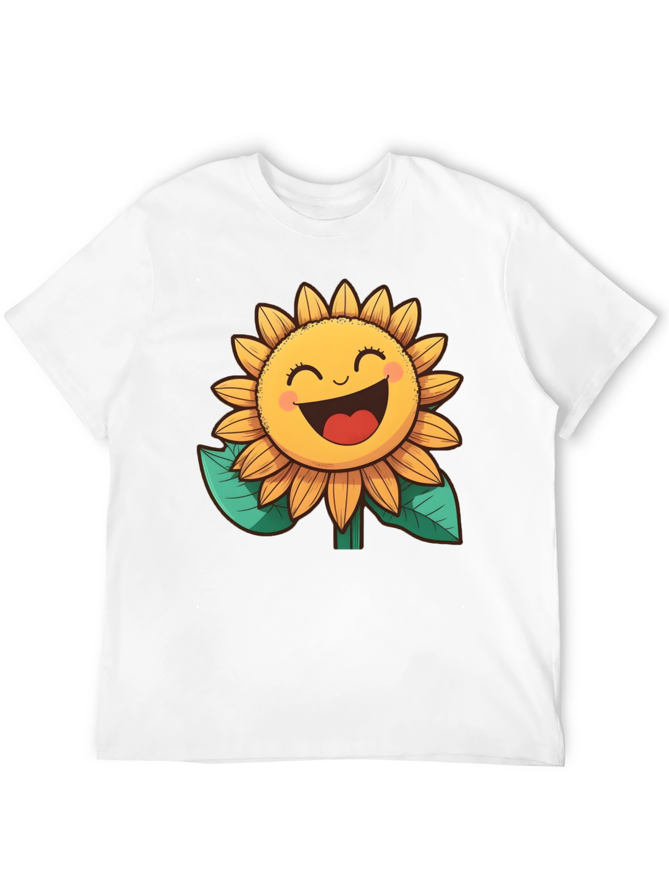 Black Happy Sunflower Graphic Tee - Black view 12
