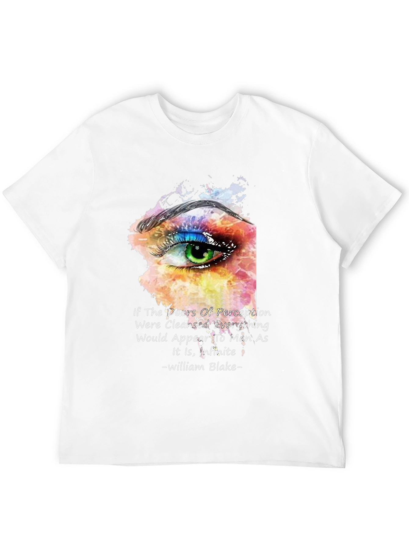 Black Perception Eye T-Shirt - William Blake Quote view 12
