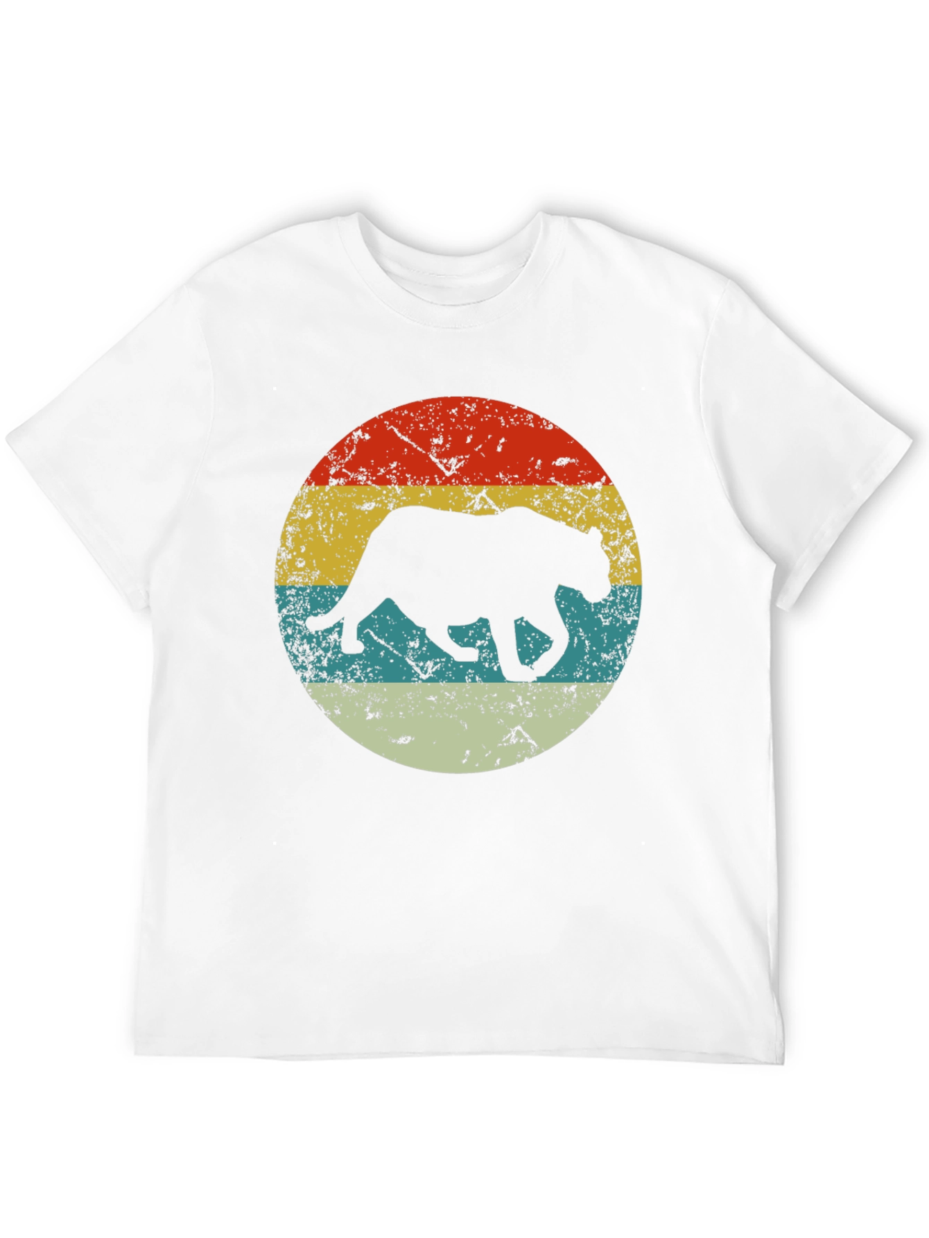 Black Retro Panther Graphic Black T-Shirt view 12