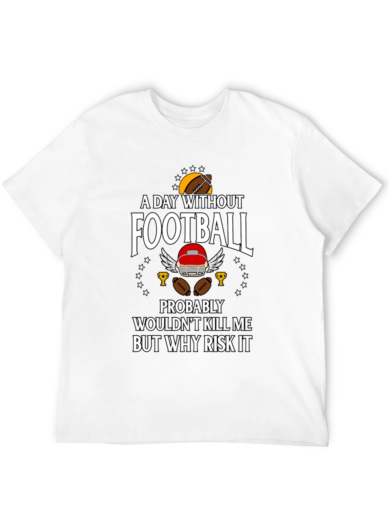 Black Football Fan T-Shirt: Why Risk It? view 12