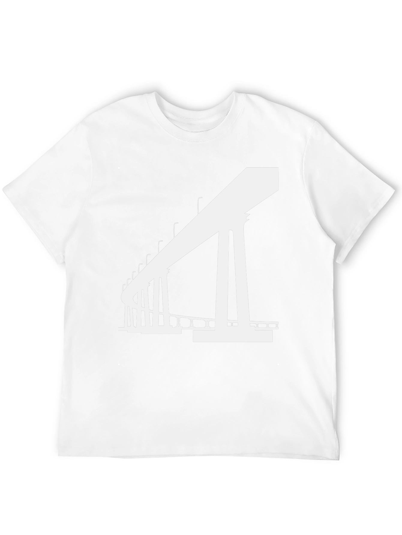 Black Modern Bridge Graphic Tee - Black Cotton T-Shirt view 12