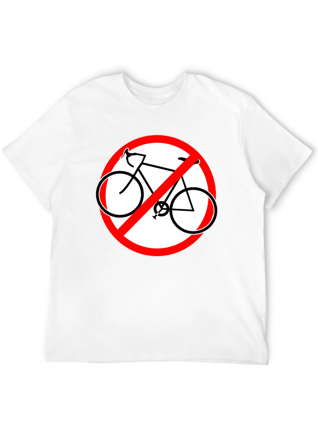 Black No Bicycles Allowed Graphic Black T-Shirt view 12