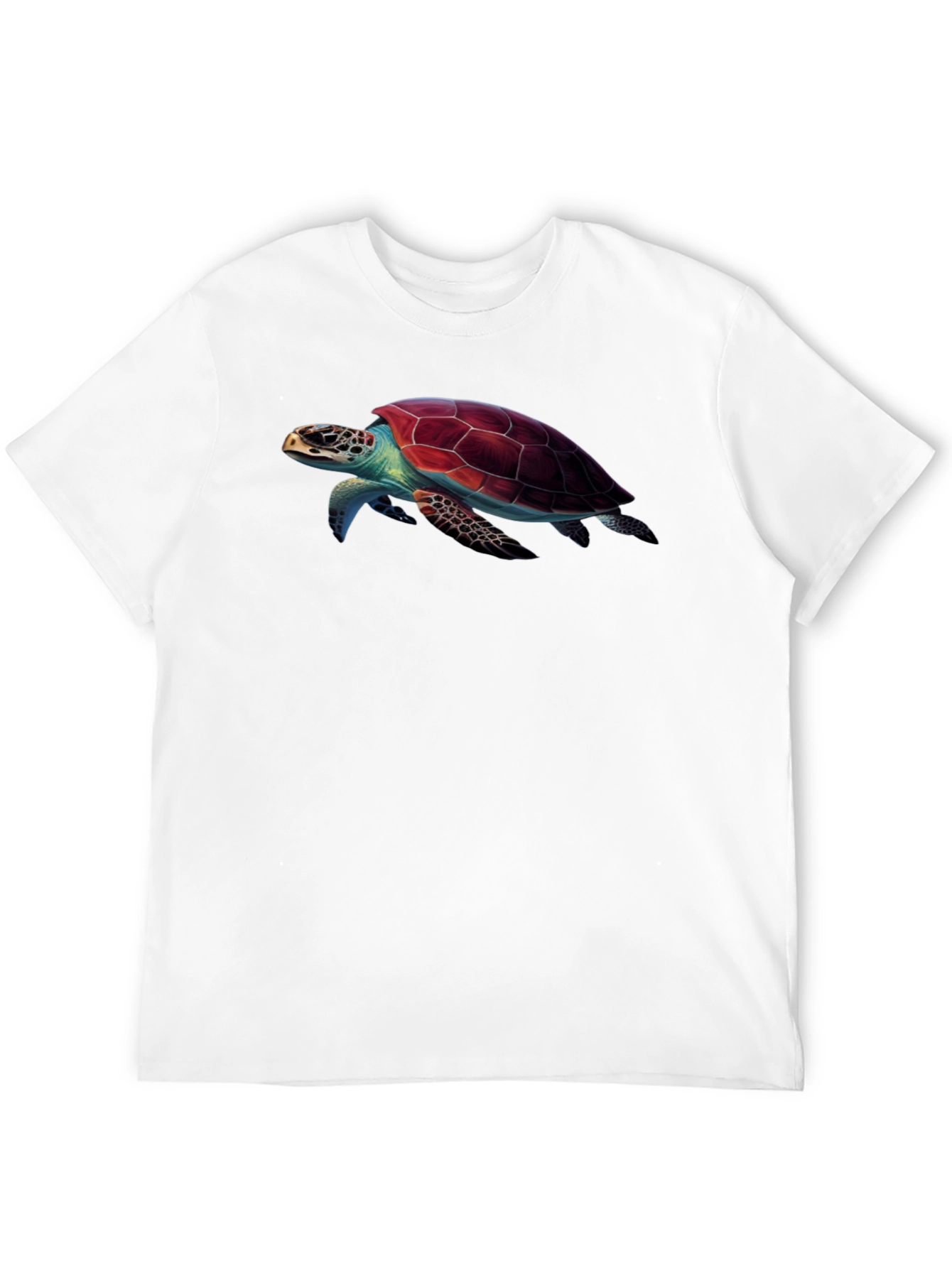 Black Sea Turtle Graphic Print Black T-Shirt view 12