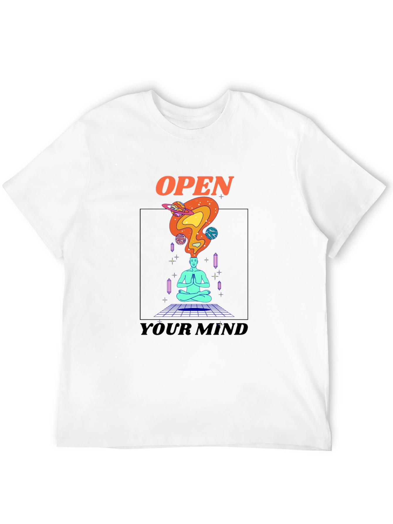 Black Open Your Mind Graphic T-Shirt - Black Tee view 12