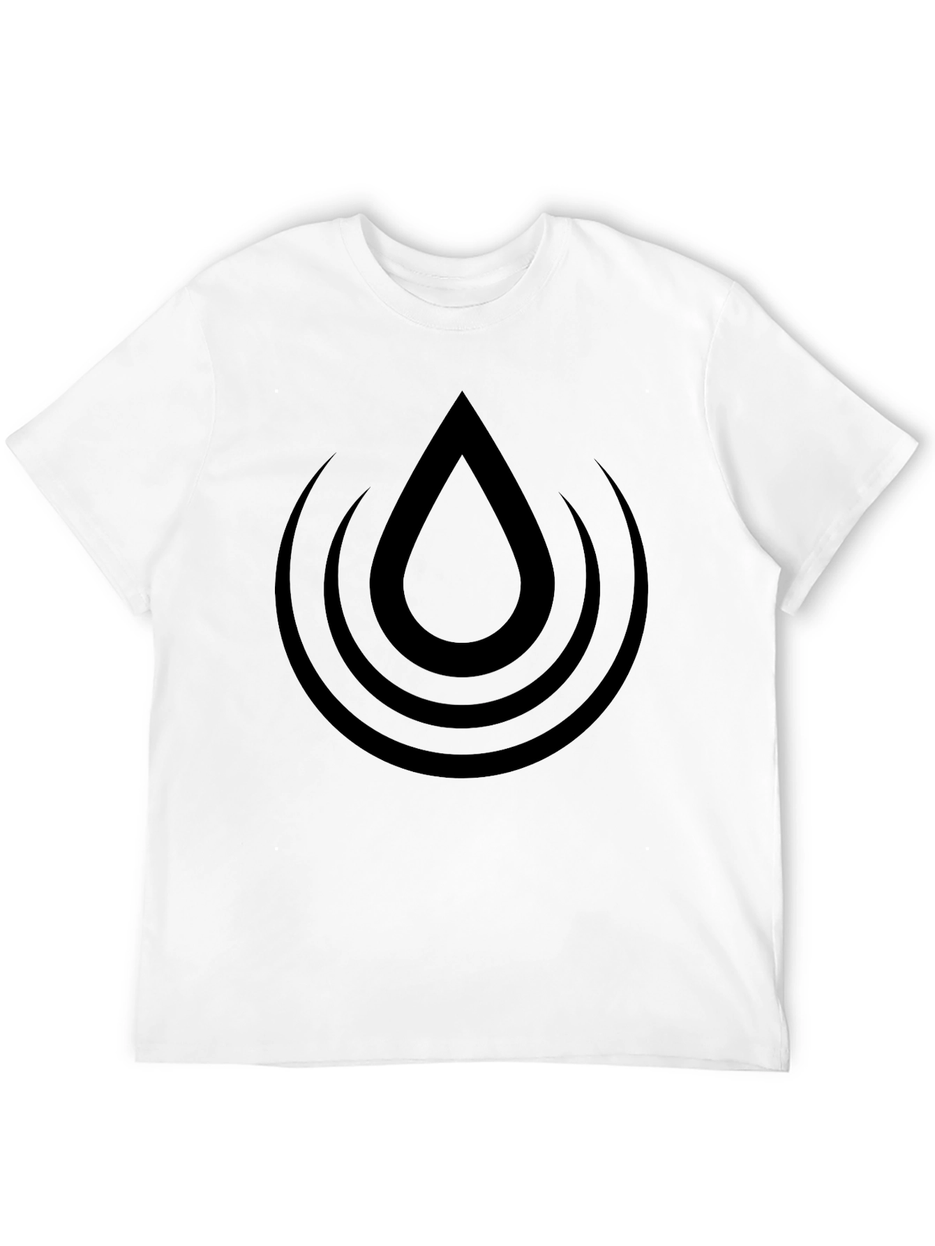Black Black T-Shirt with Water Drop Design view 12