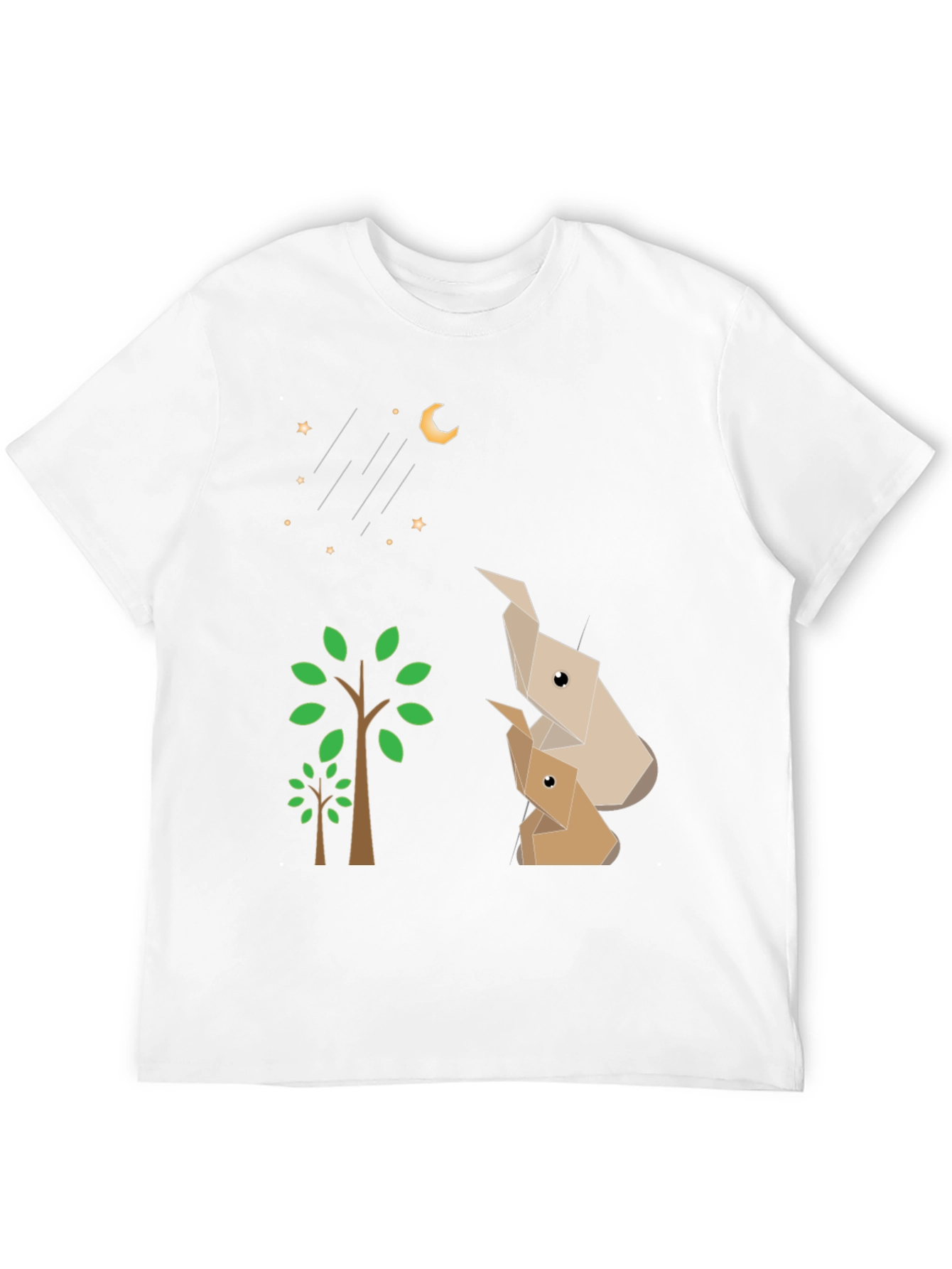 Black Origami Animals Black Graphic Tee view 12