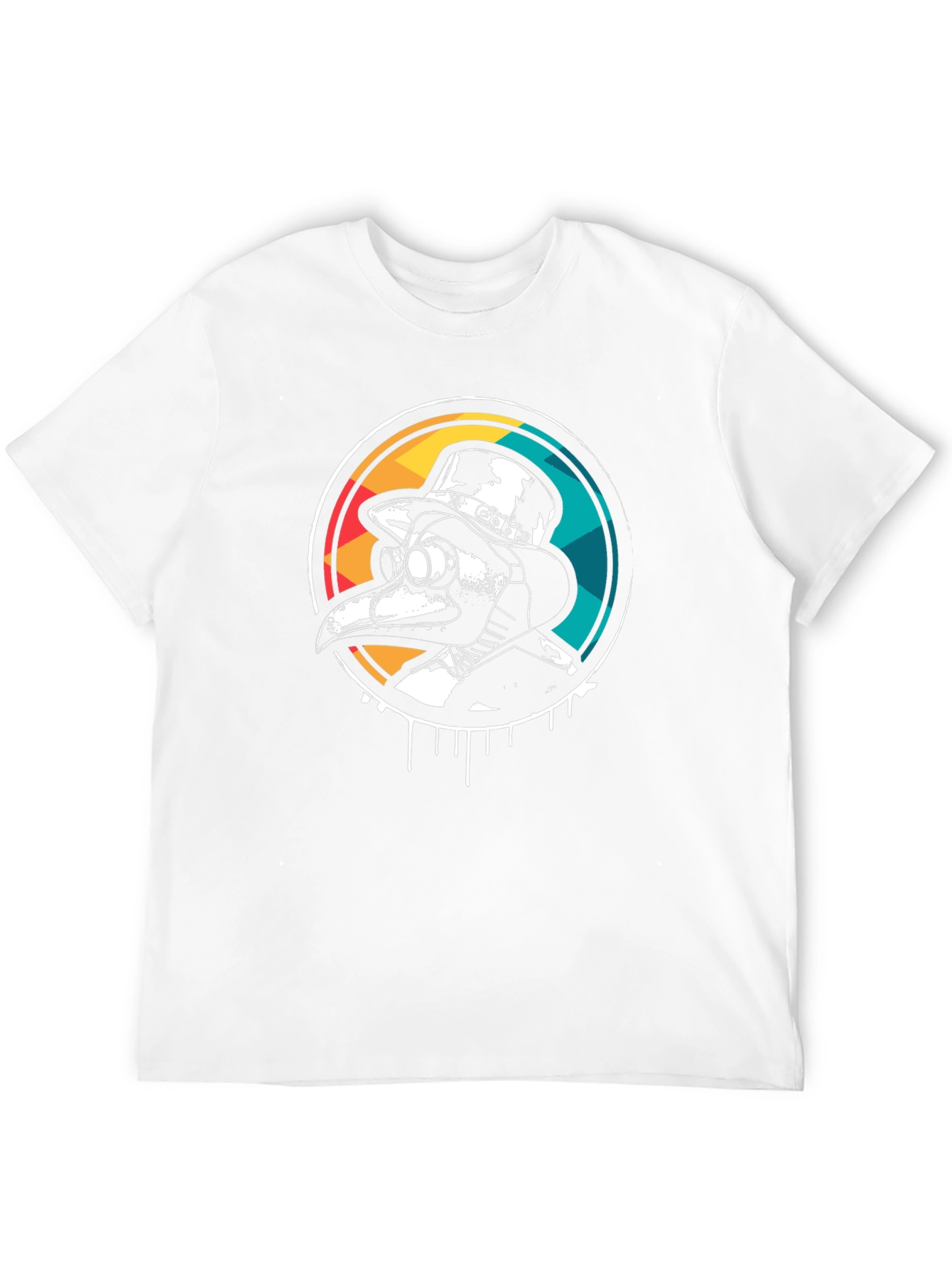 Black Plague Doctor Retro T-Shirt view 12