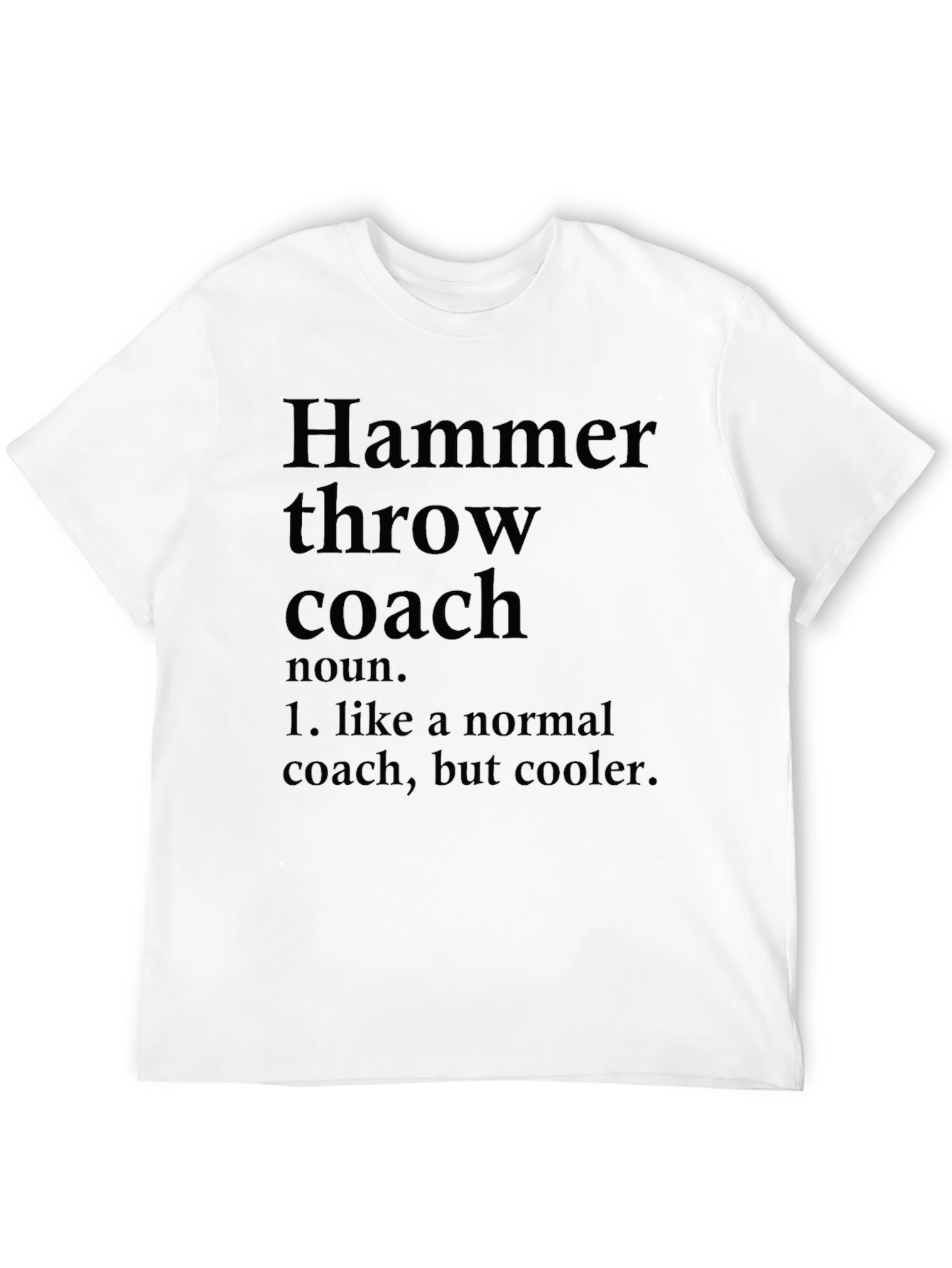 Black Hammer Throw Coach Definition Graphic T-Shirt view 12
