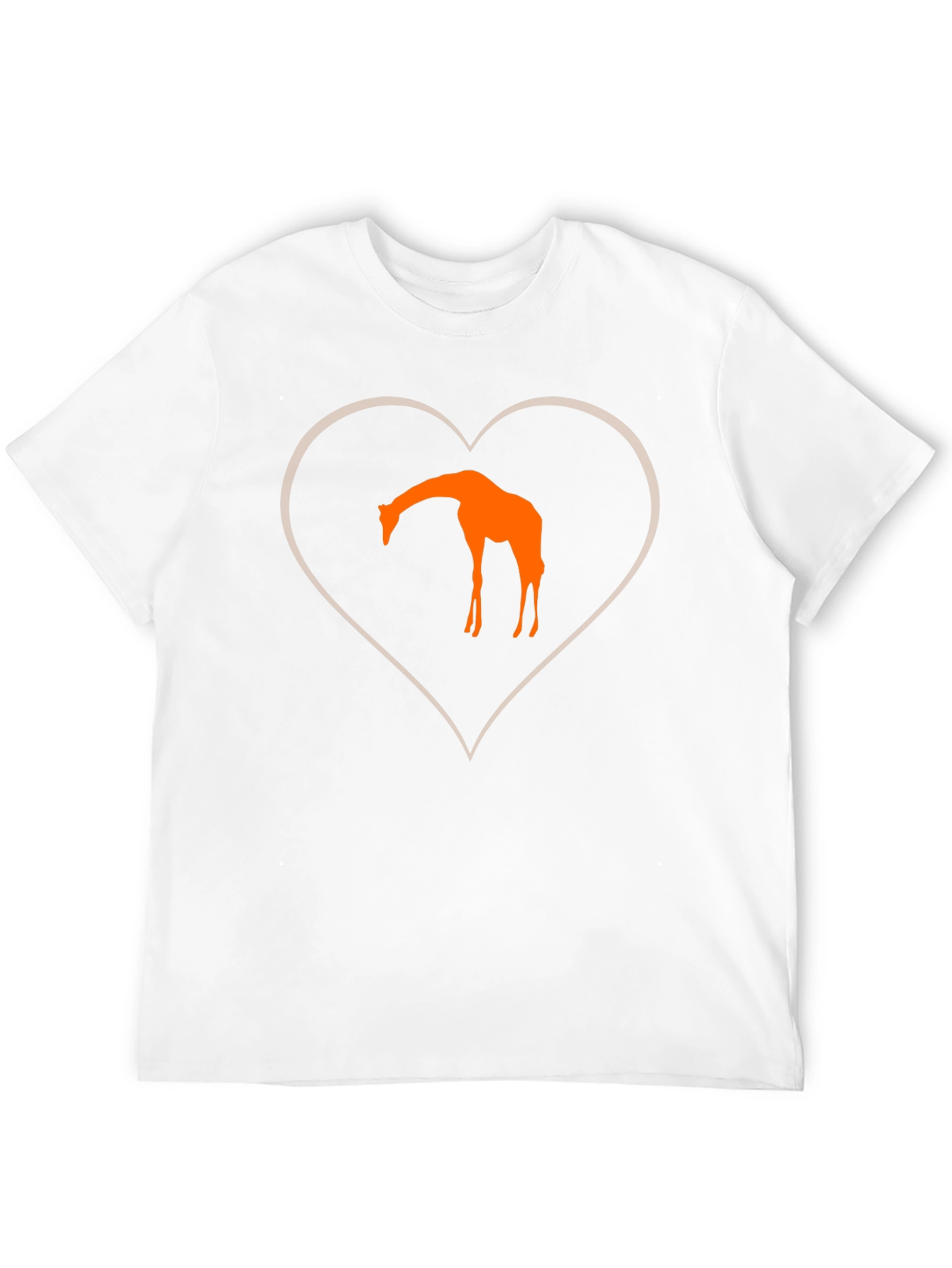 Black Giraffe Heart Graphic Tee - Unique Design view 12