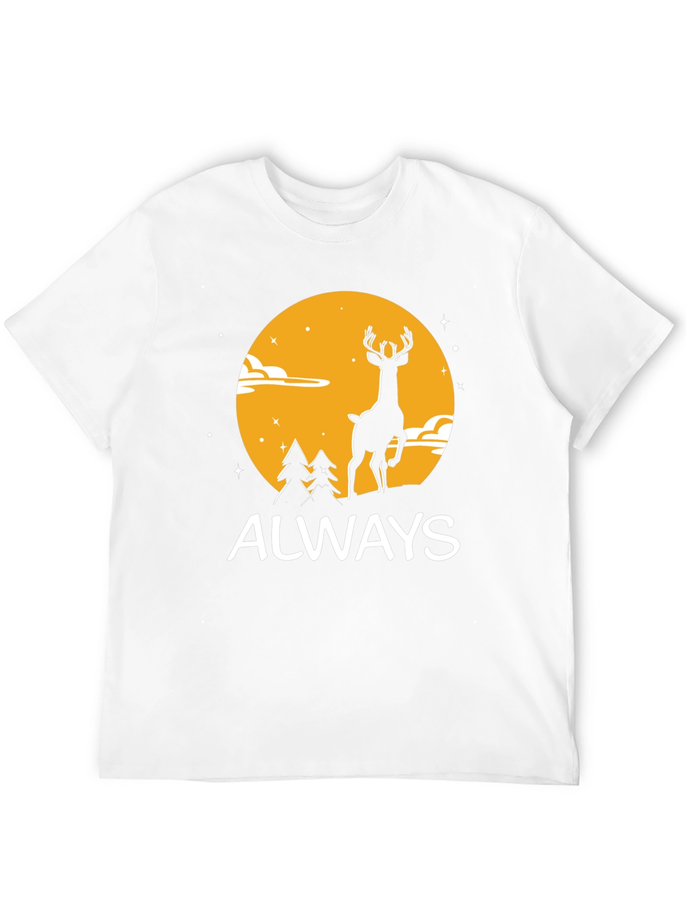Black Always Deer Graphic Tee - Black T-Shirt view 12