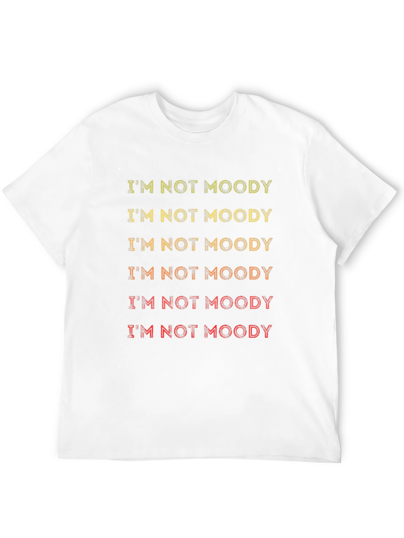 Black I'm Not Moody T-Shirt - Funny Slogan Tee view 12