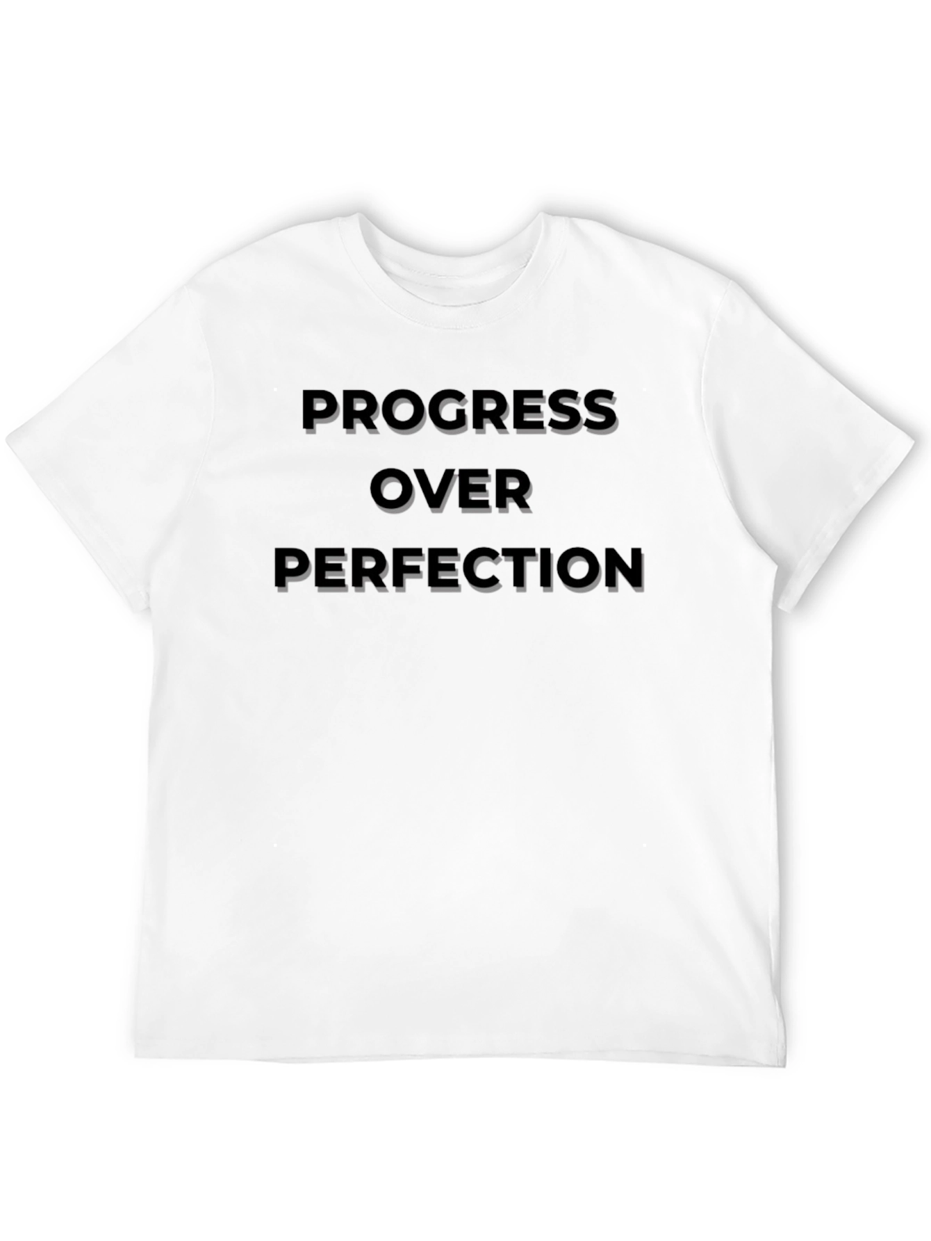 Black Progress Over Perfection T-Shirt view 12