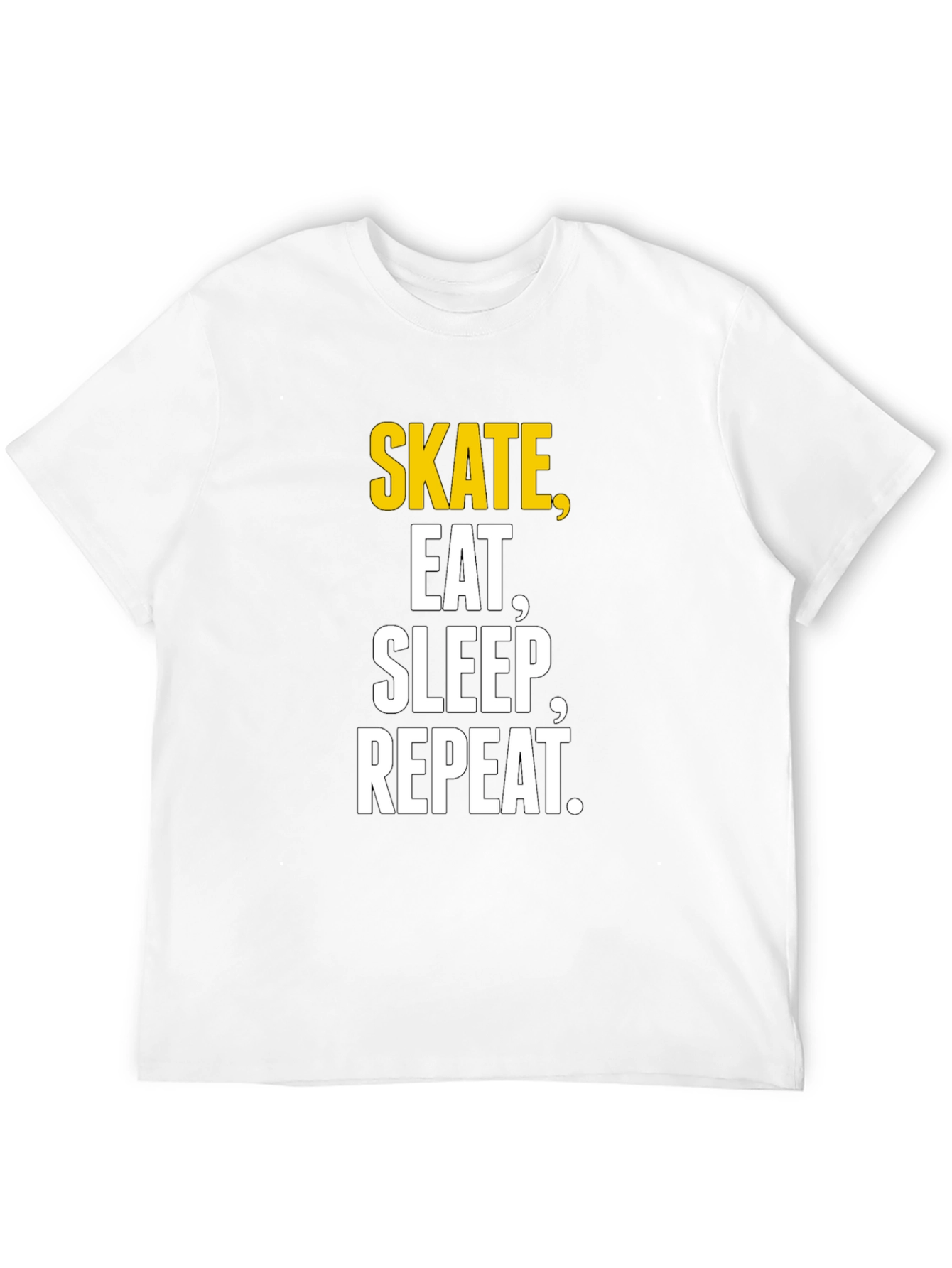 Black Skate Eat Sleep Repeat Graphic T-Shirt - Black Cotton Tee view 12