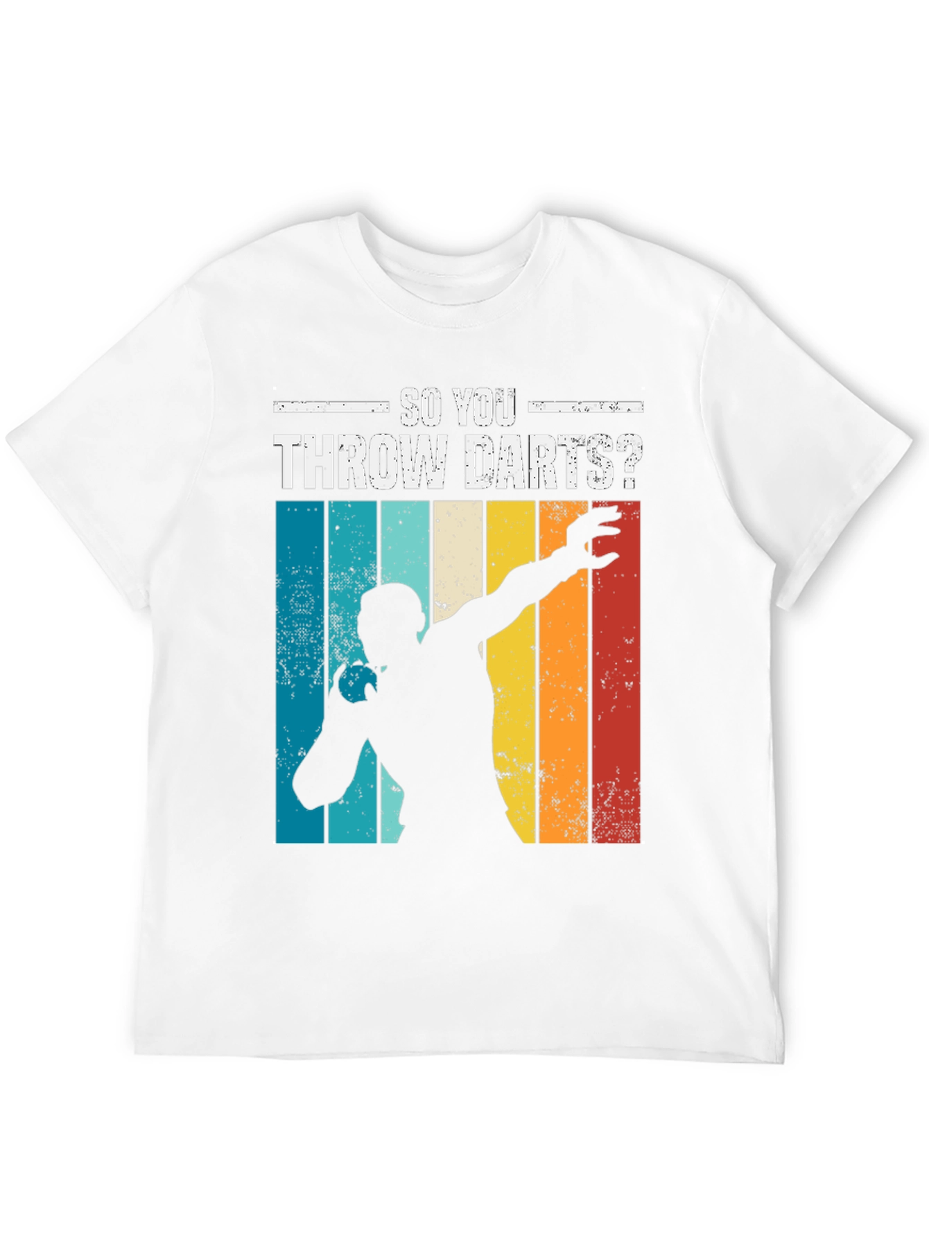 Black So You Throw Darts? Retro Style T-Shirt view 12