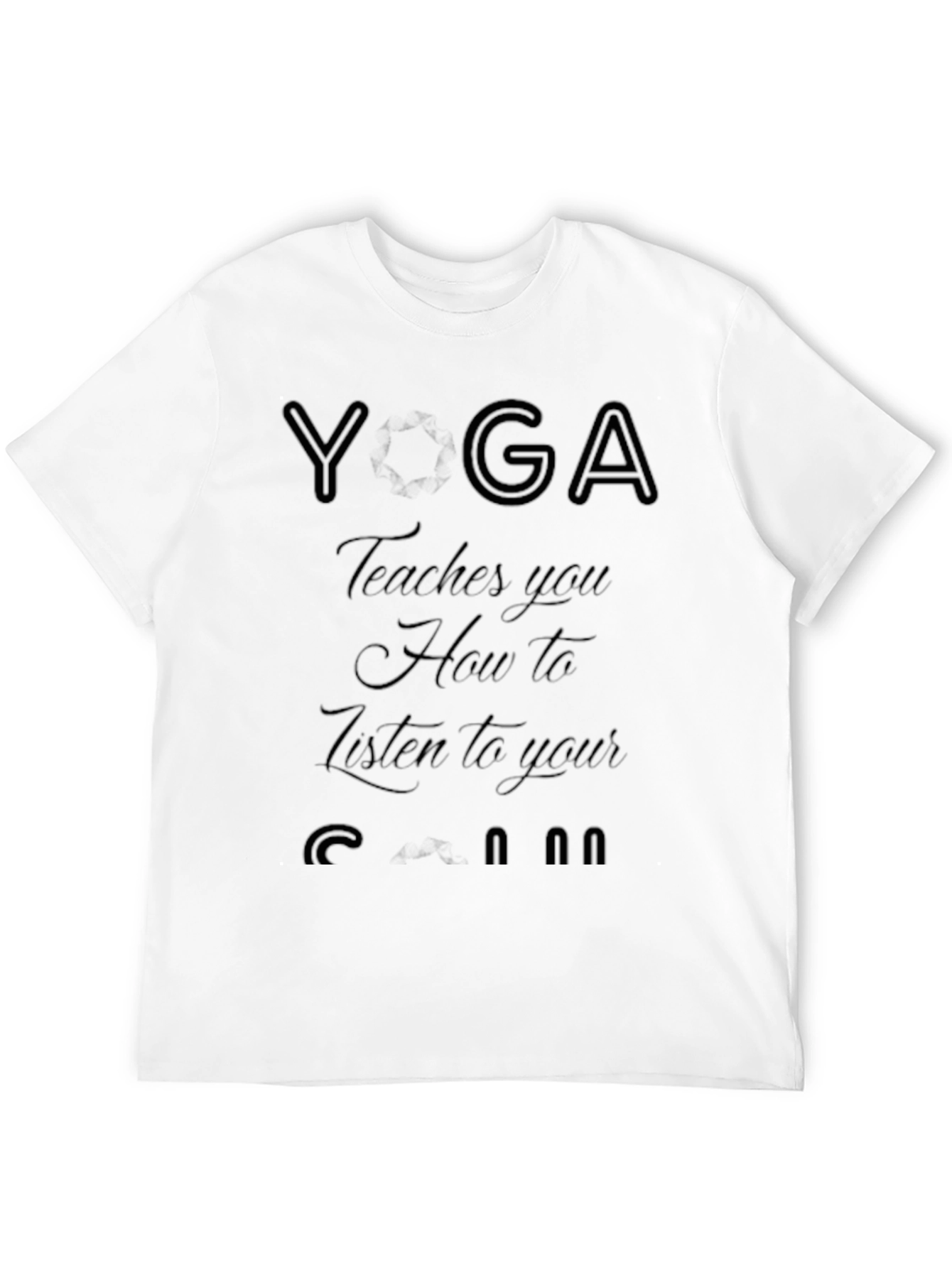 Black Yoga Tee: Teaches You How to Listen view 12