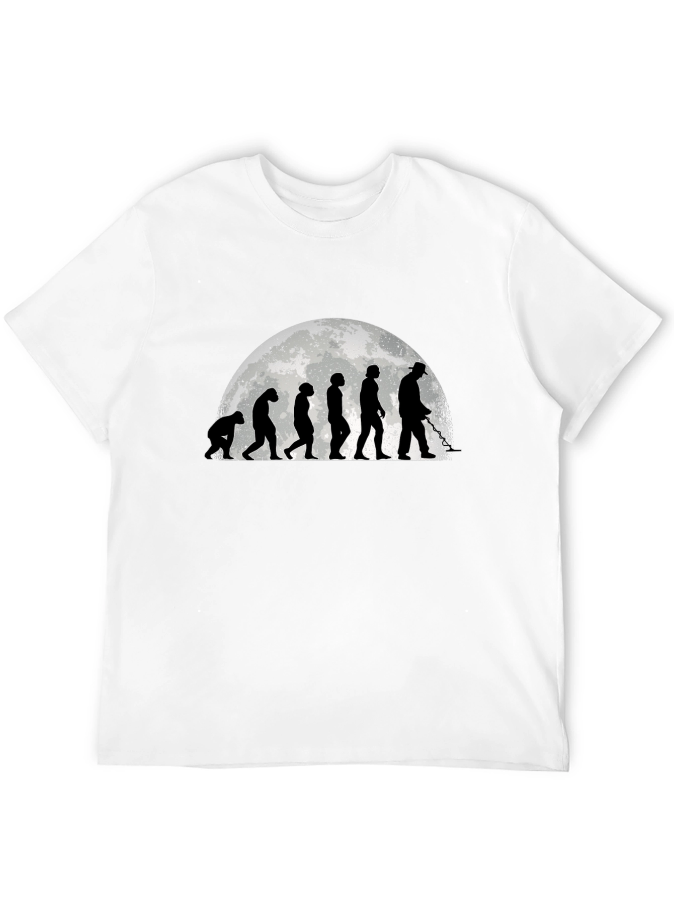 Black Evolution of Man Metal Detecting T-Shirt view 12