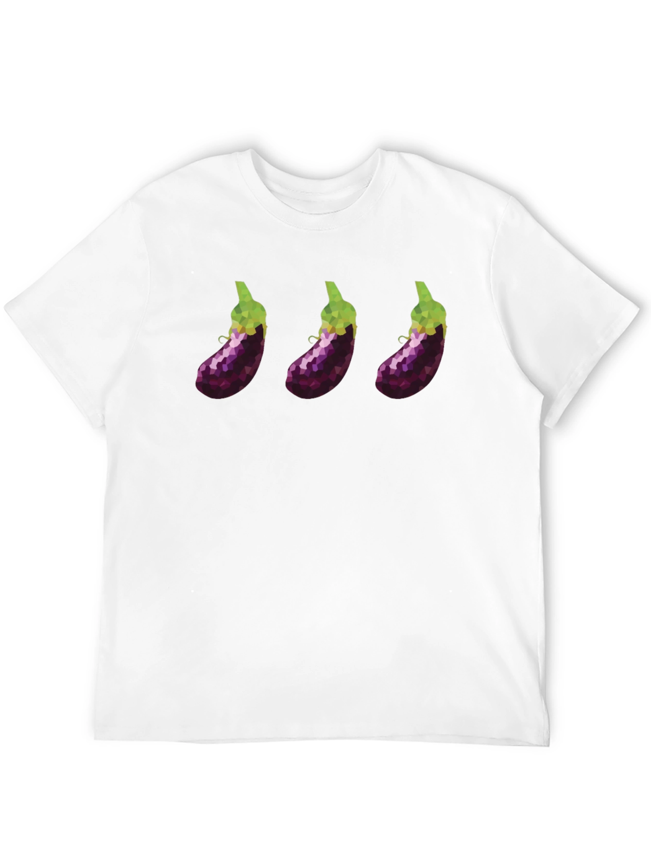 Eggplant Trio T-Shirt - Modern Graphic Tee - 12