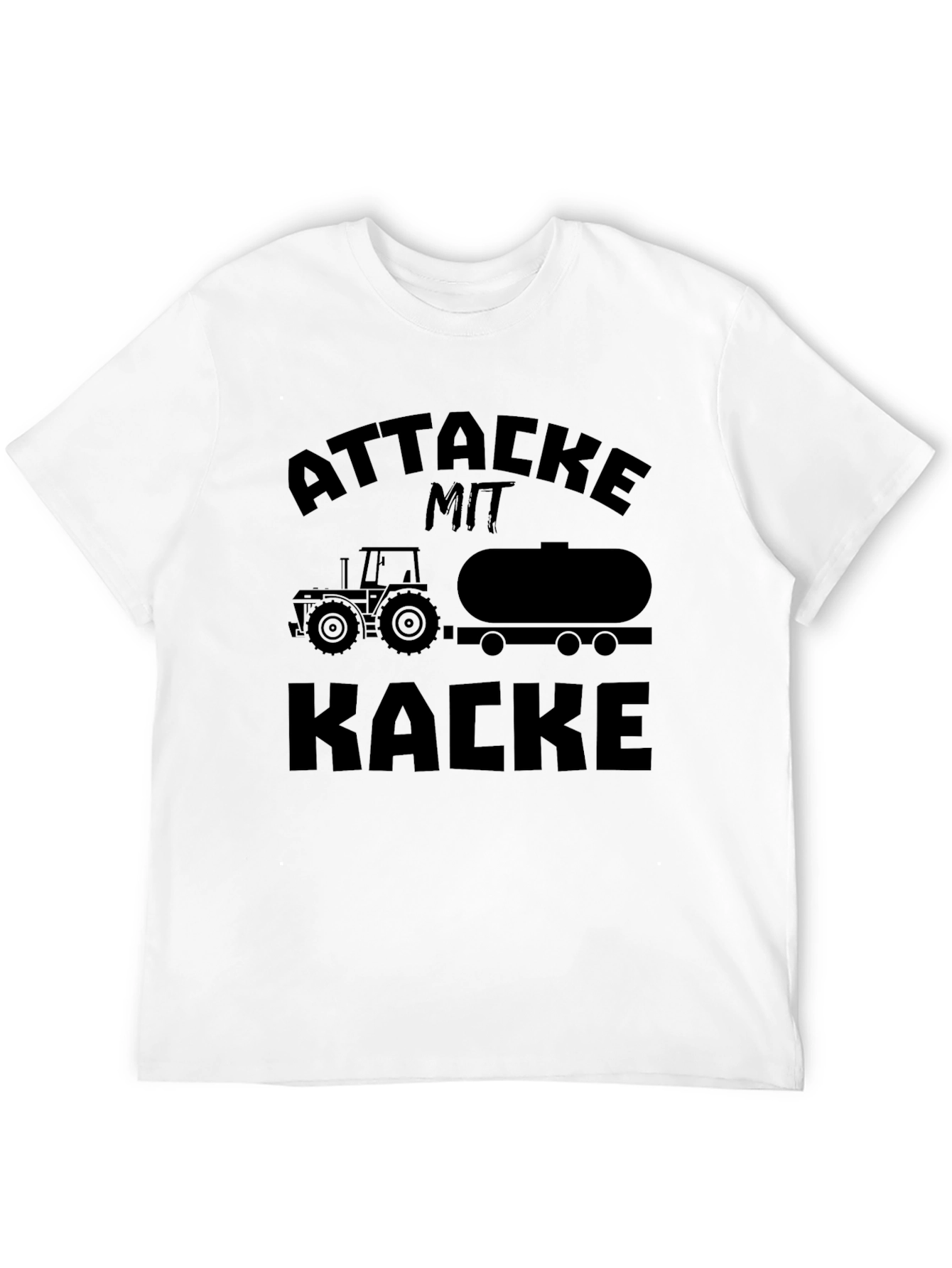 Black Attacke Mit Kacke Tractor T-Shirt view 12