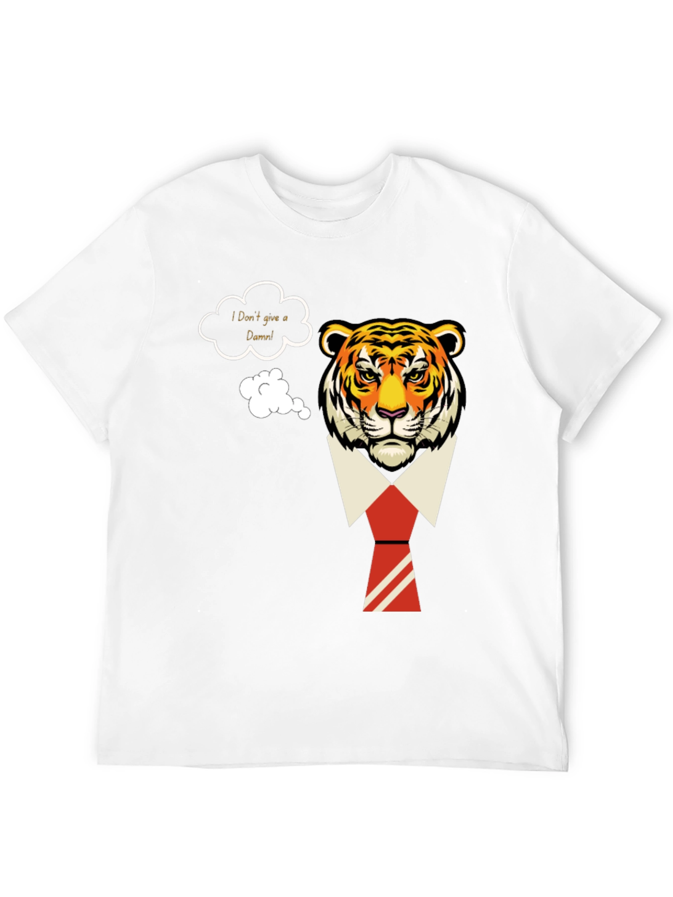 Black I Don't Give a Damn Tiger T-Shirt view 12
