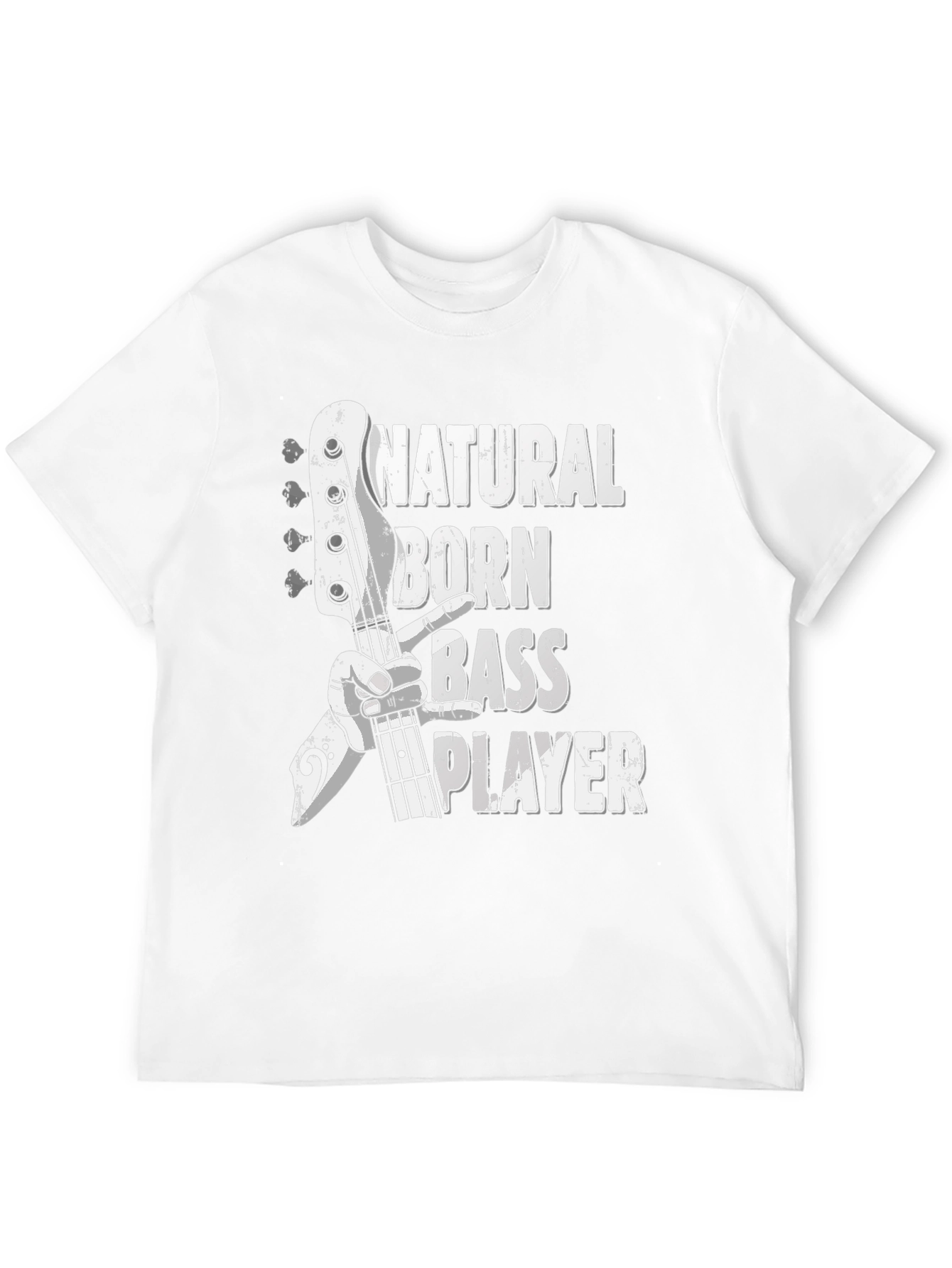 Black Natural Born Bass Player Graphic Tee view 12