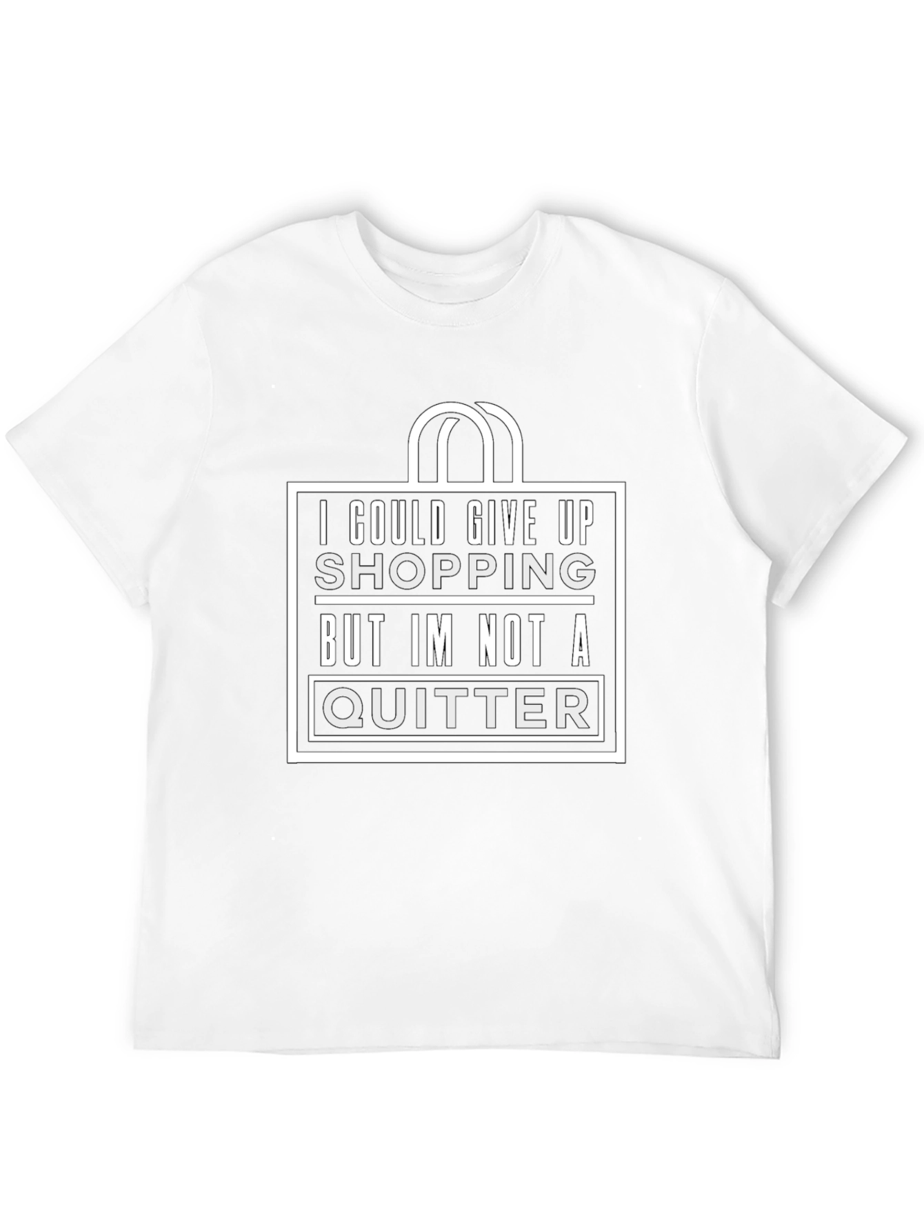 Black Shopping Addict T-Shirt - I'm Not A Quitter Tee view 12