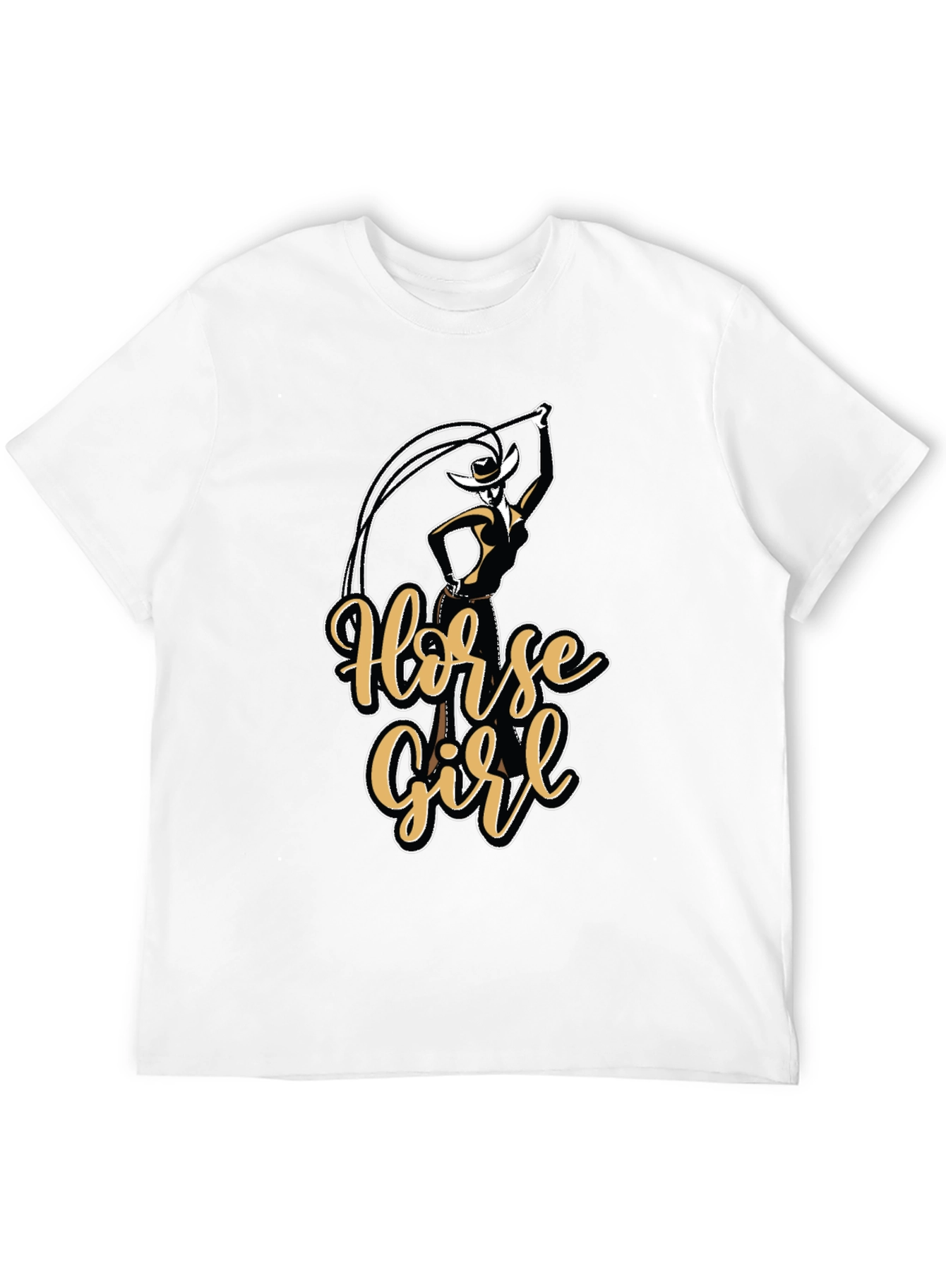 Black Horse Girl Graphic T-Shirt - Black view 12