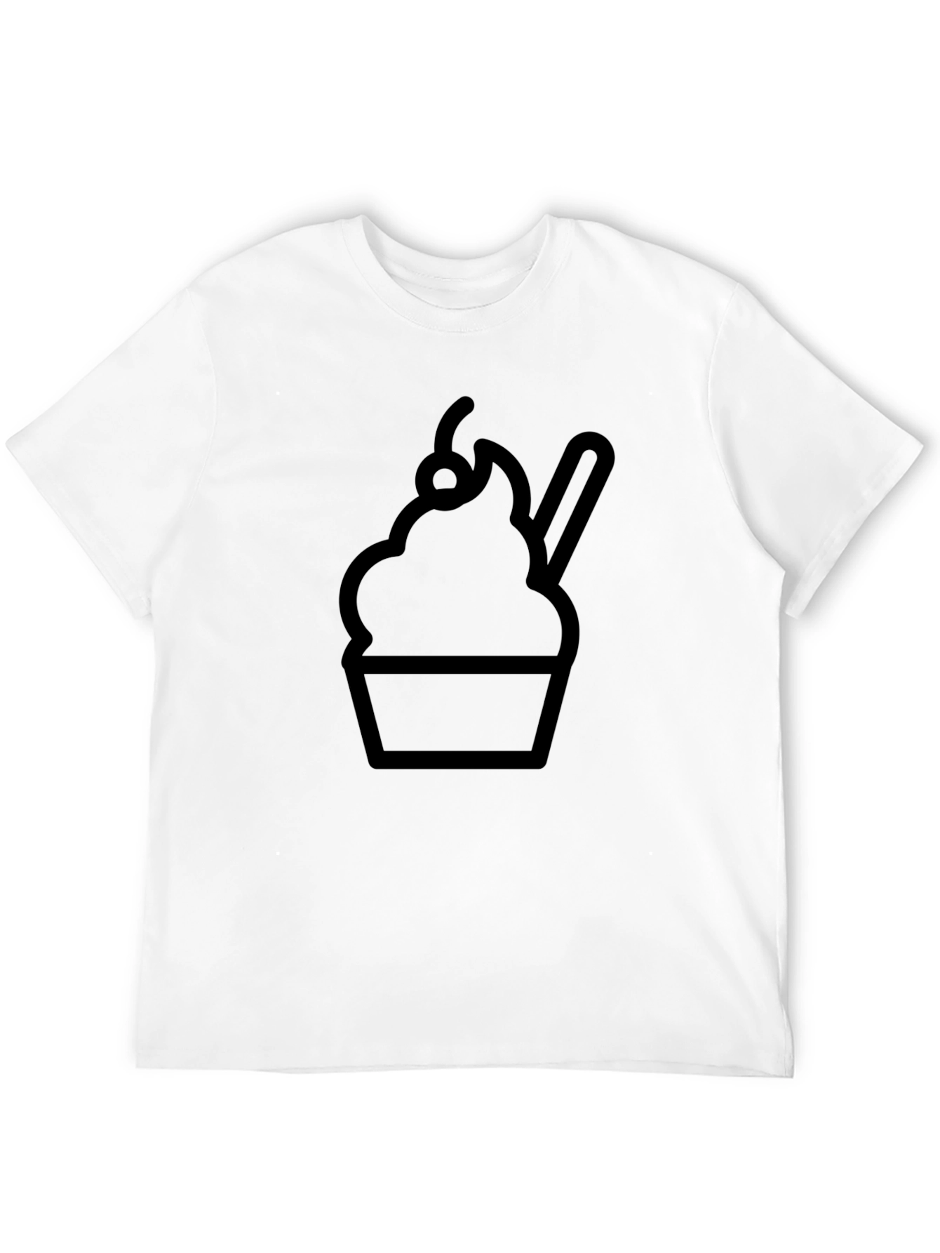 Black Cupcake Graphic Tee - Casual Black T-Shirt view 12