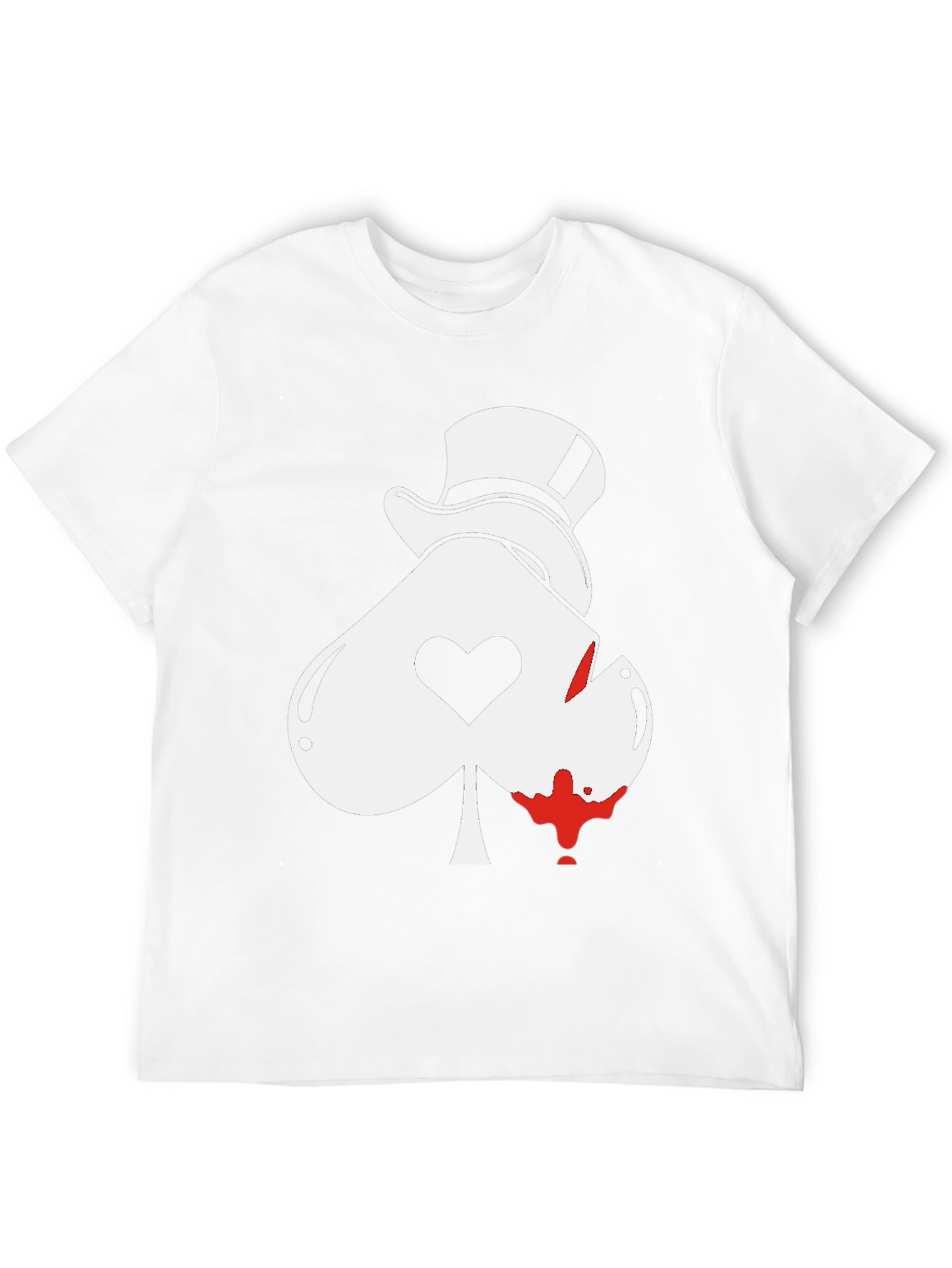 Ace Spade Top Hat Graphic Tee - Black - 12