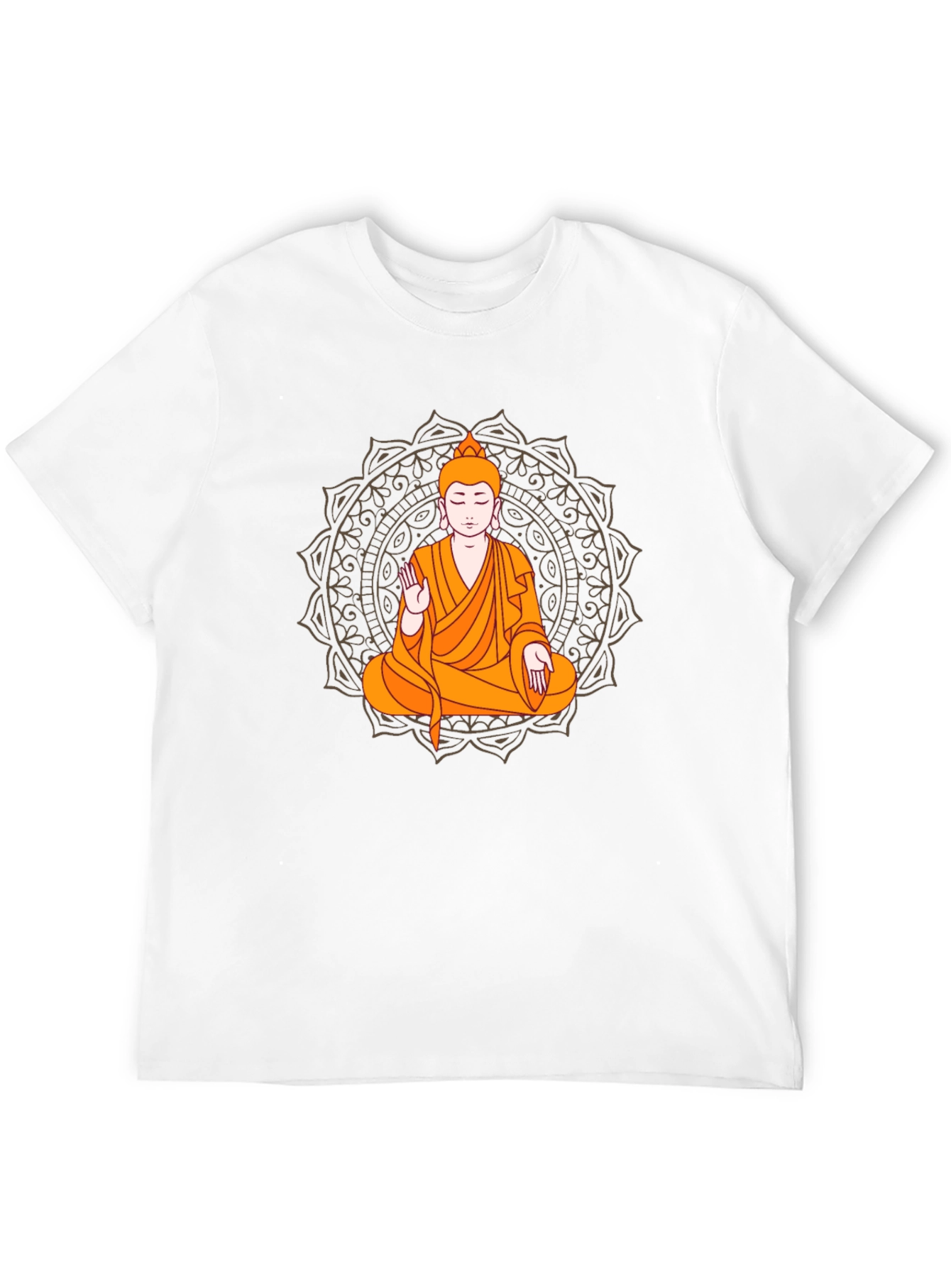 Black Buddha Mandala Graphic Tee - Meditate in Style view 12