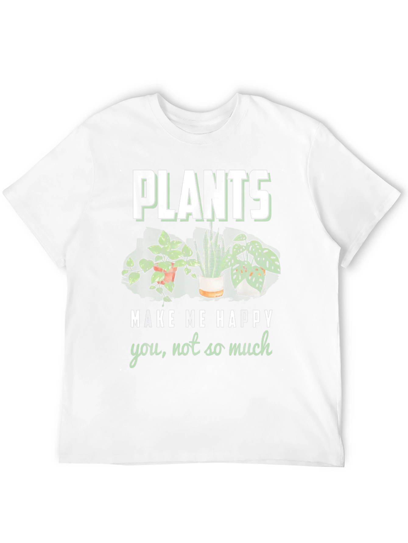 Black Plants Make Me Happy Graphic T-Shirt view 12