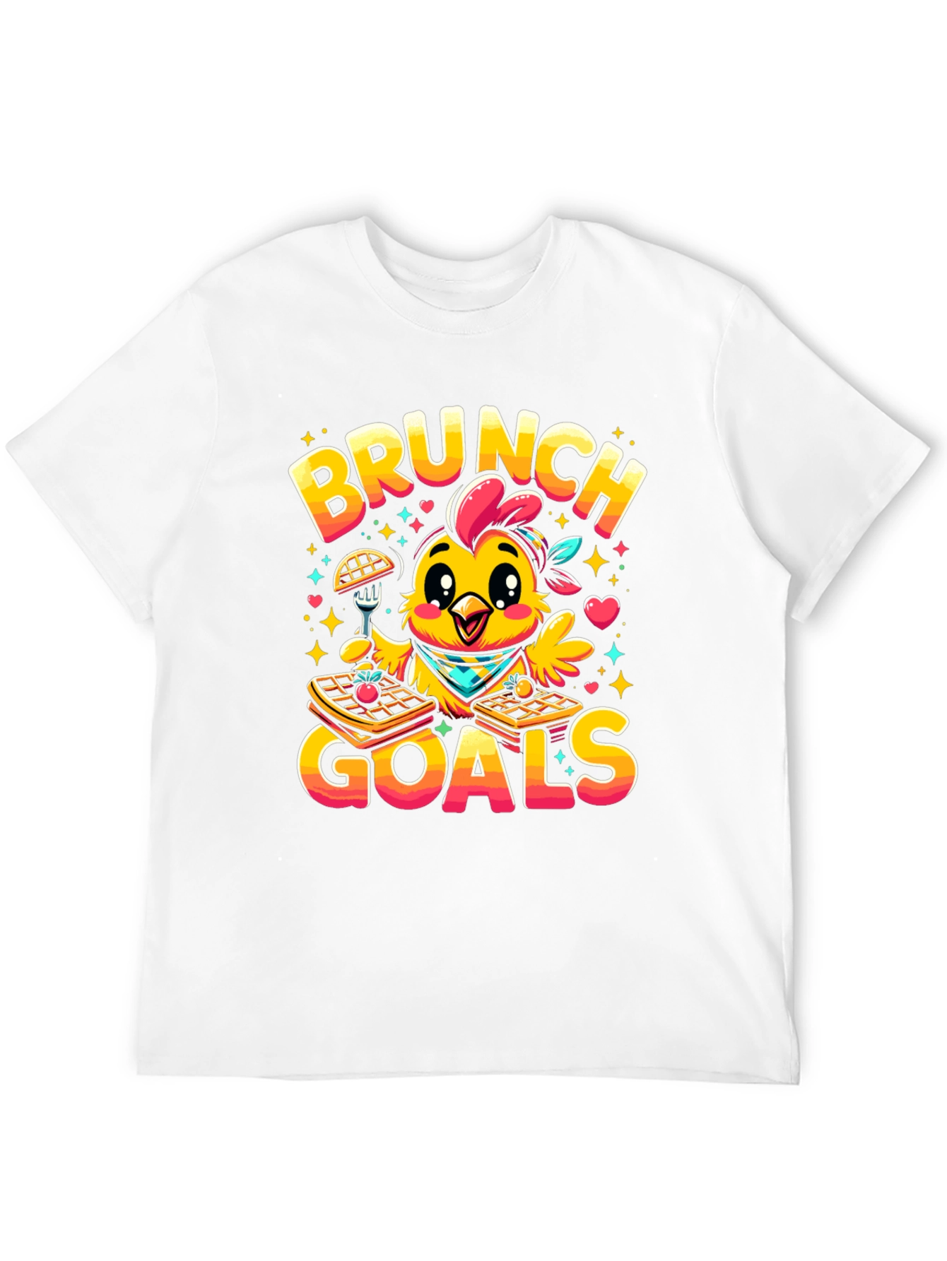 Black Brunch Goals Chicken Graphic Tee view 12